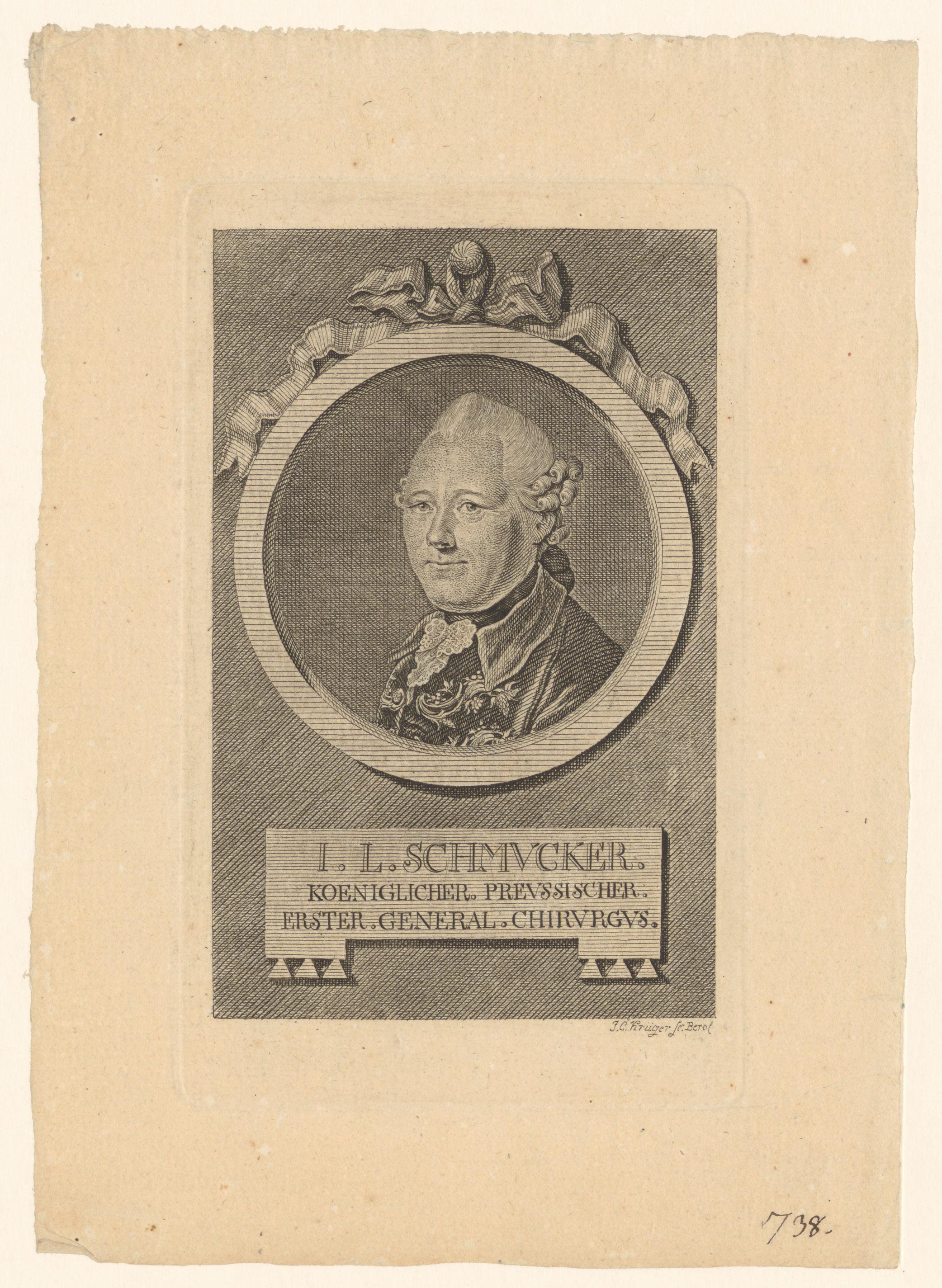 Portret van Johann Leberecht Schmucker