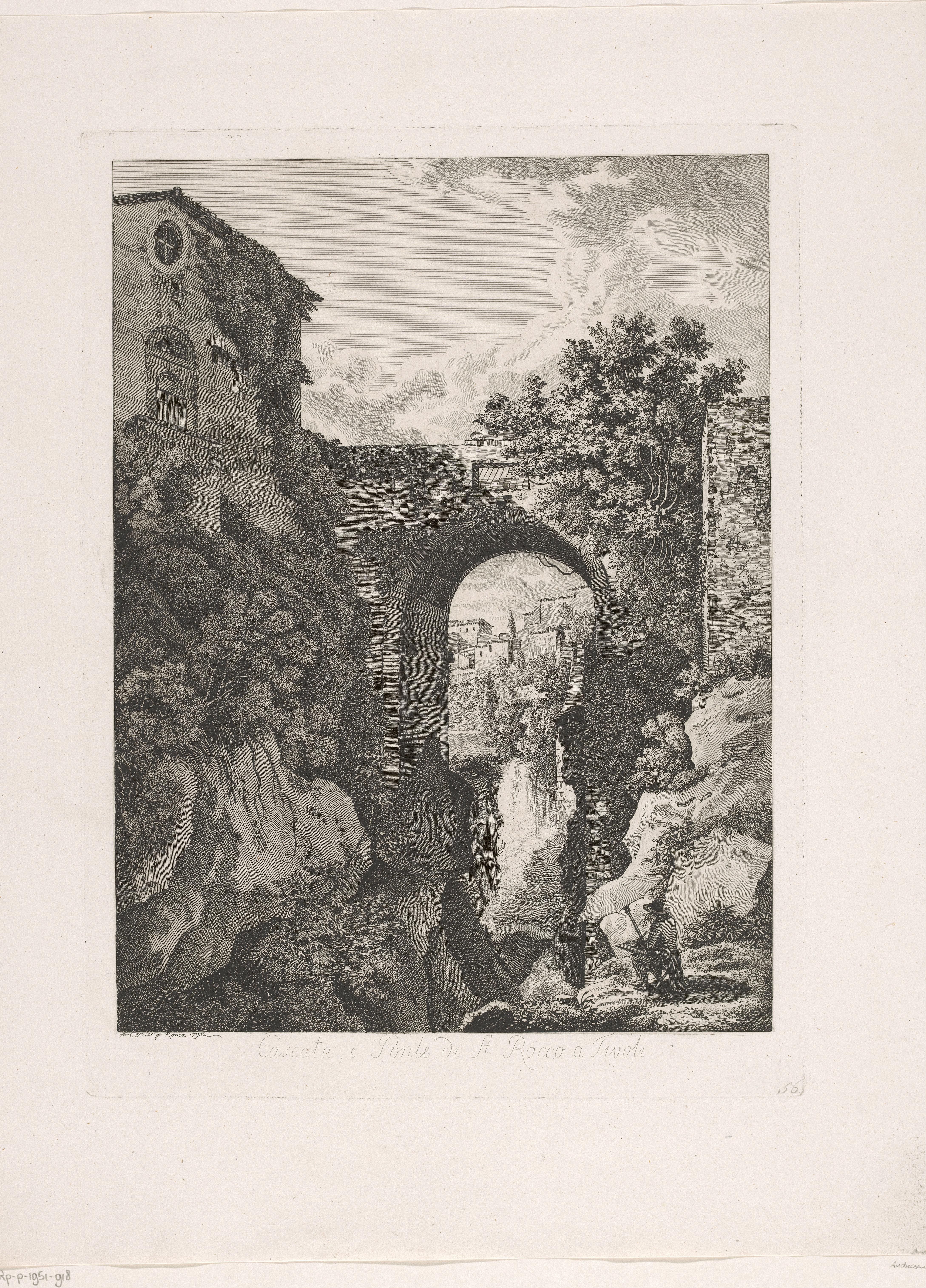 Waterval bij de San Rocco brug in Tivoli