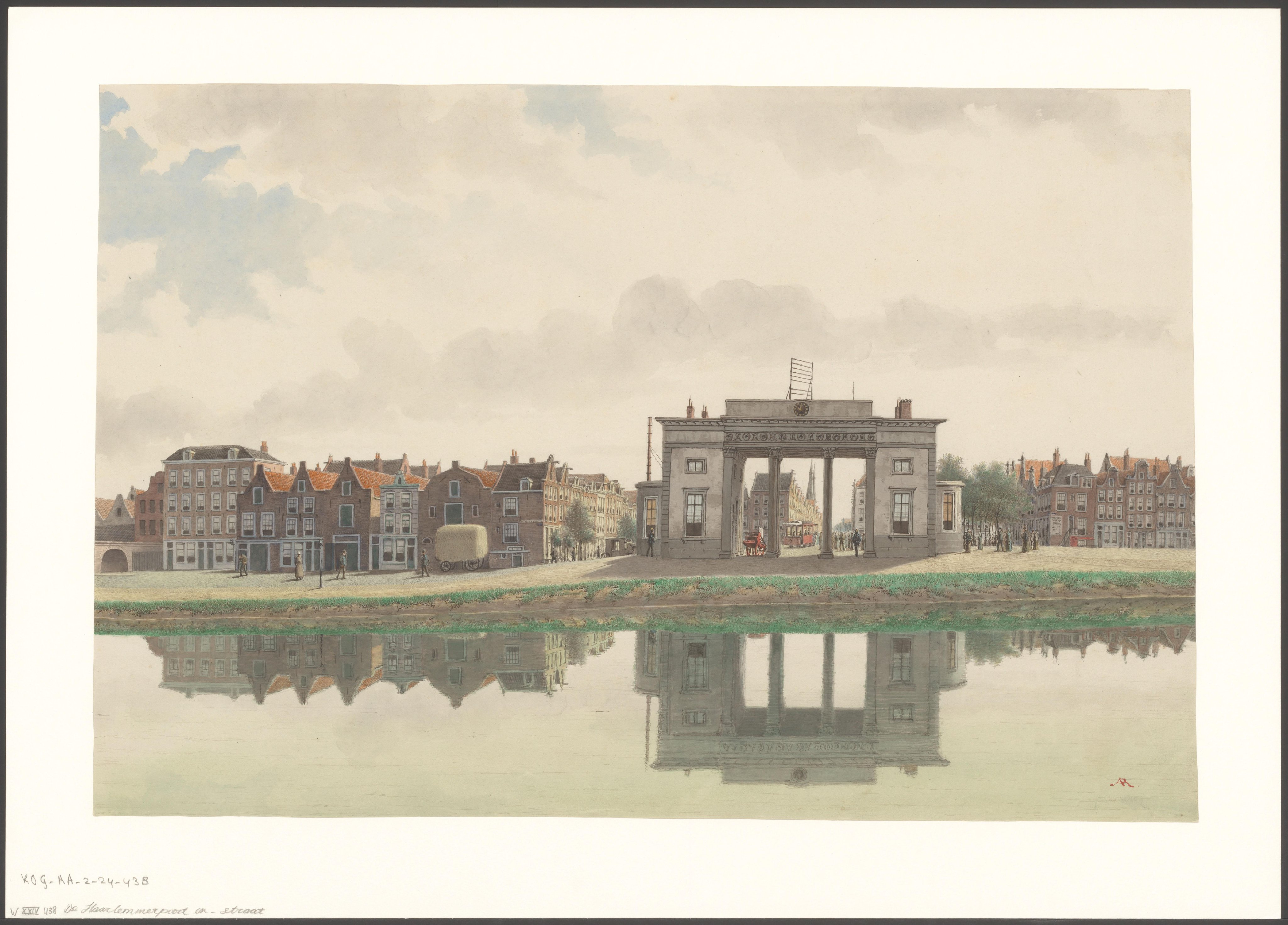 Gezicht op de Willemspoort vanaf de Nassaukade