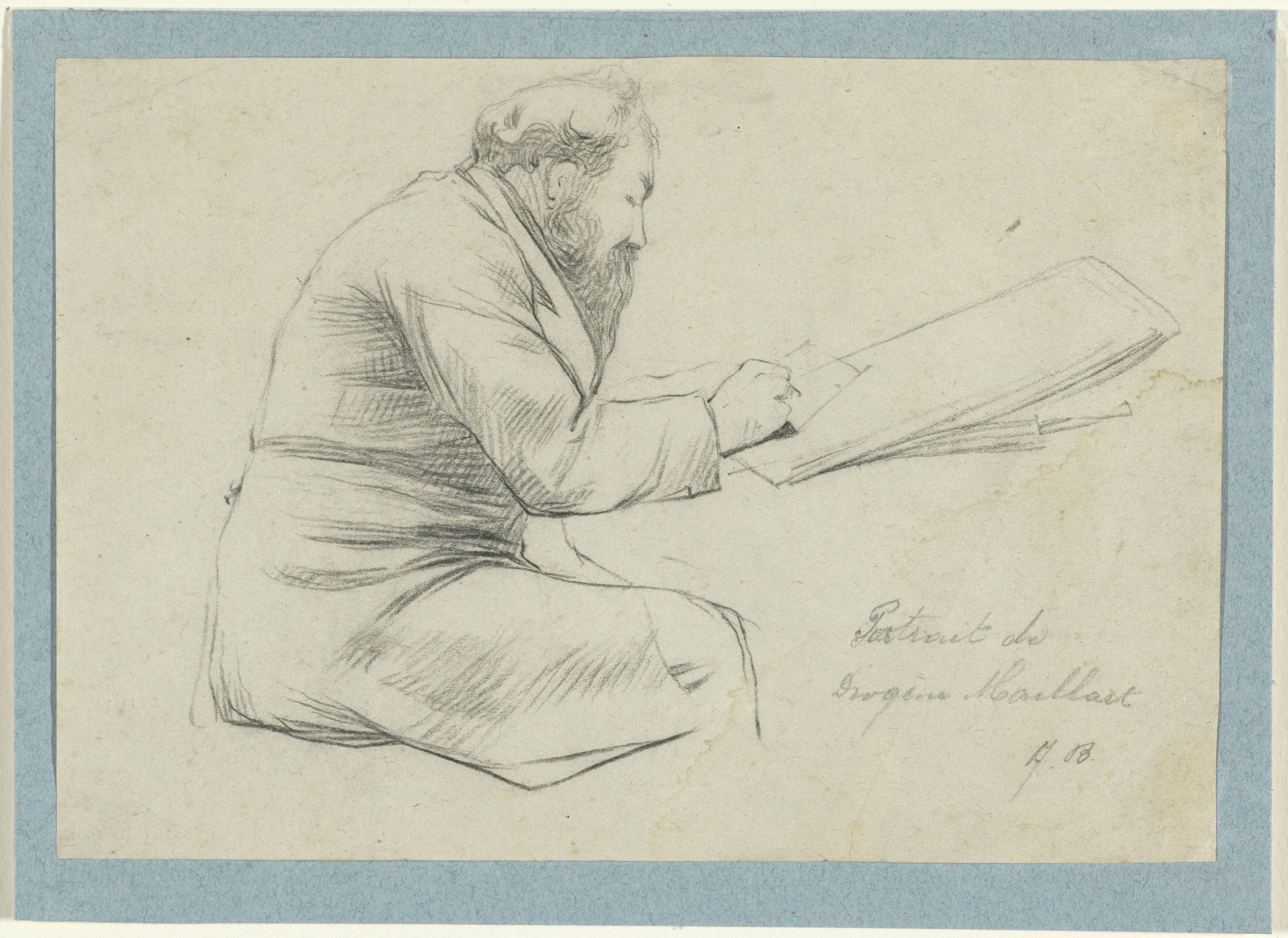 Portret van Diogène Maillart aan het werk