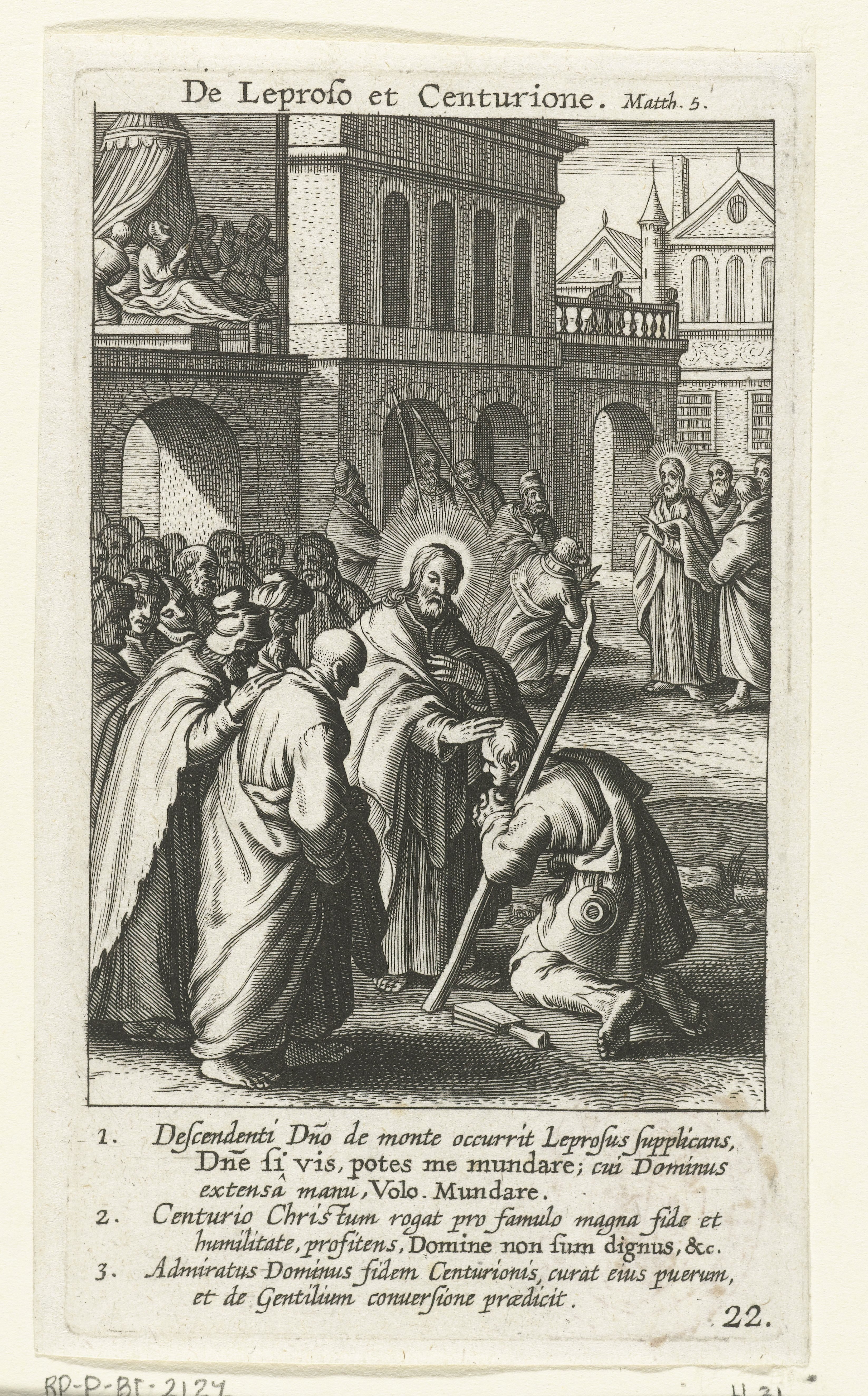 Christus geneest de knecht van de centurio van Kaparnaüm