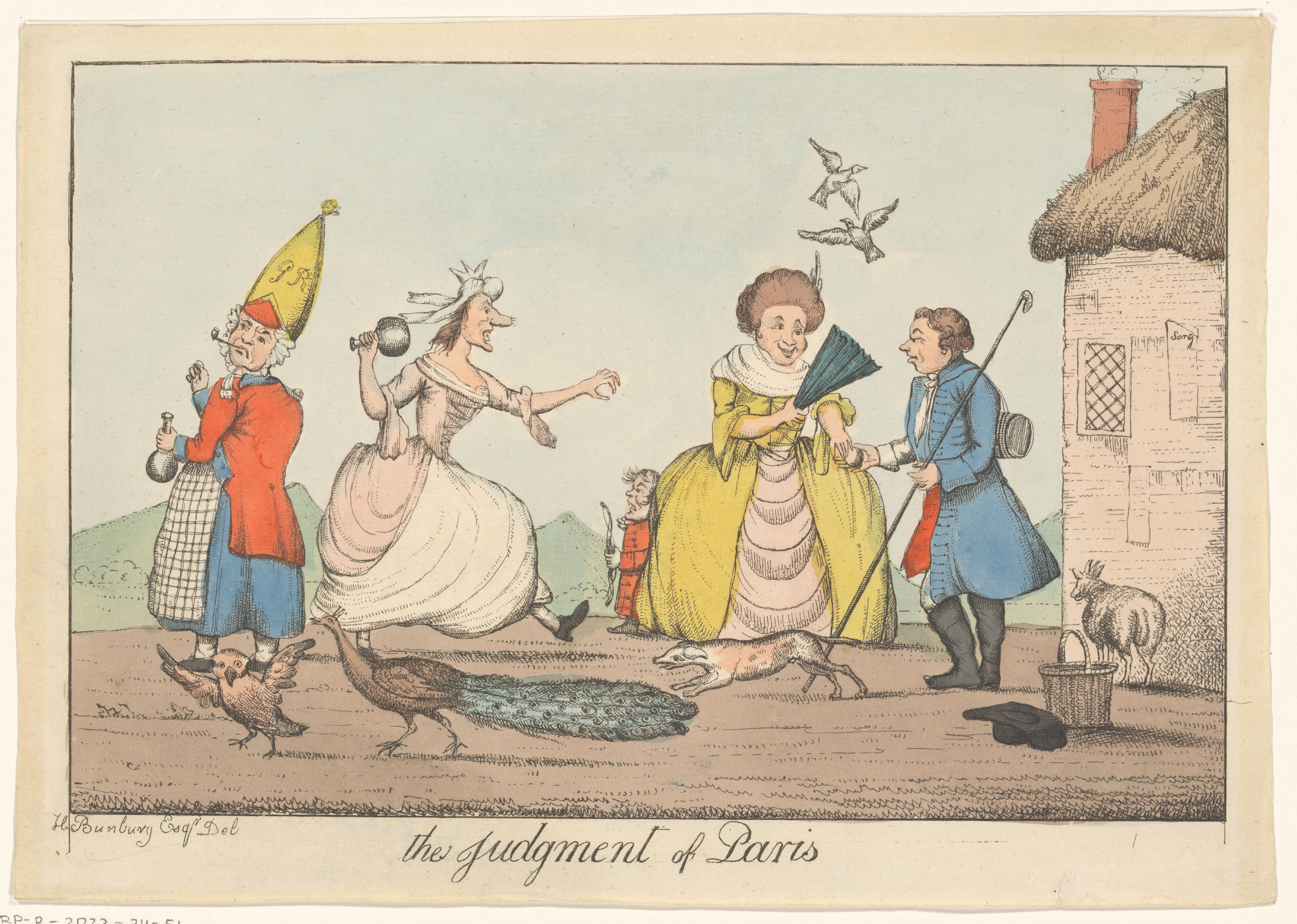 Het oordeel van Paris, satire