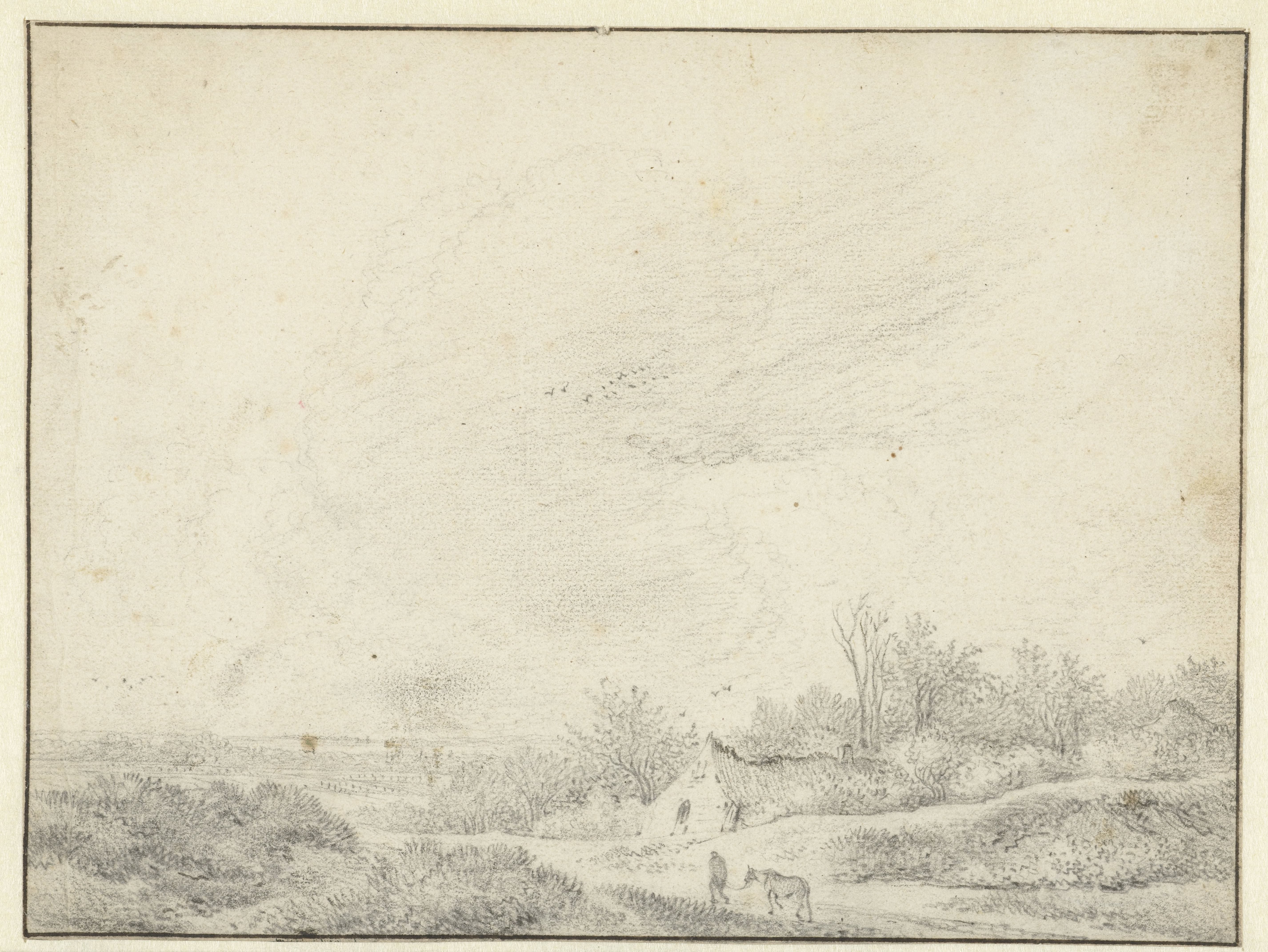 Duinlandschap met boerderijen