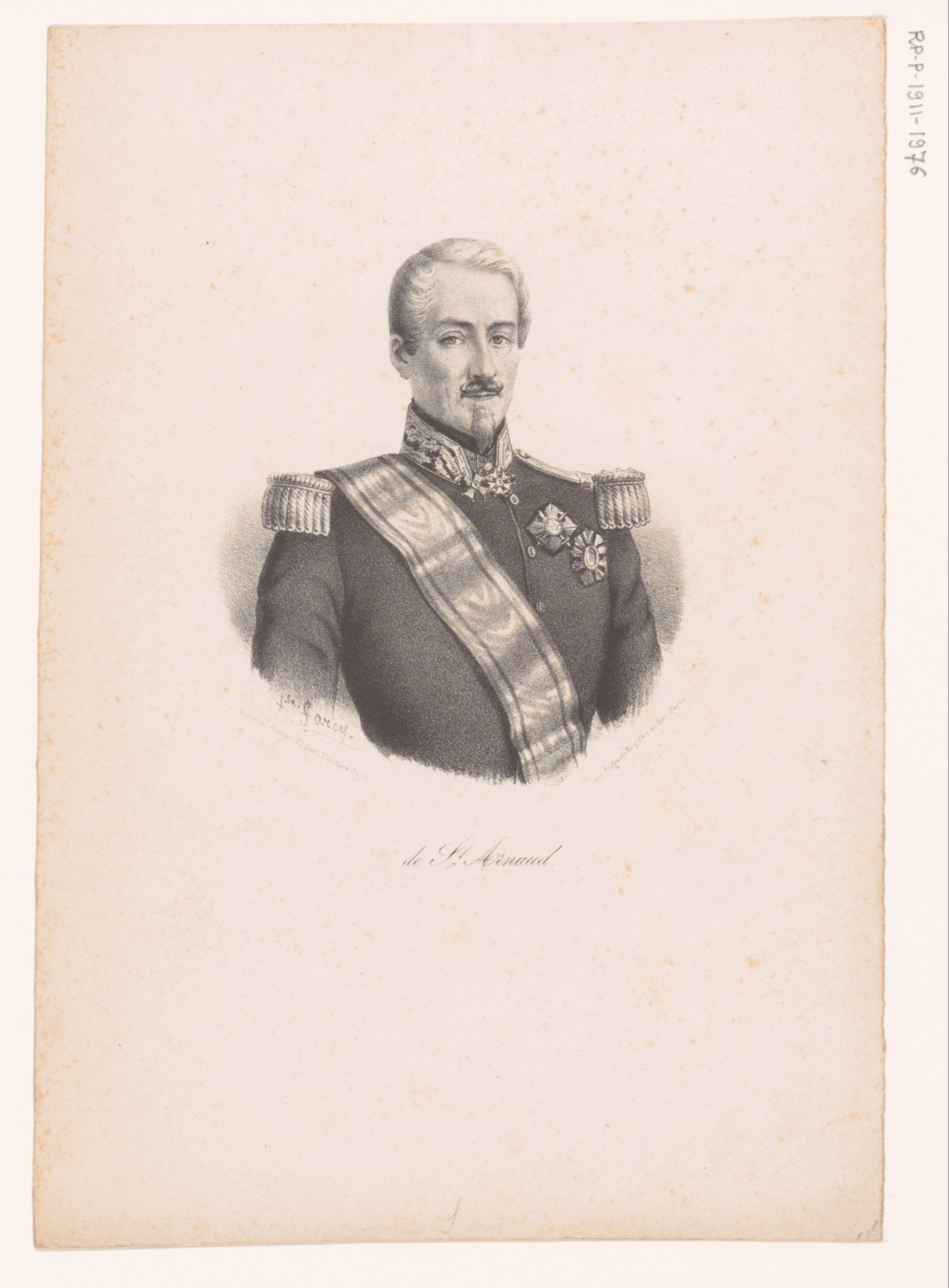 Portret van maarschalk Armand Jacques Leroy de Saint-Arnaud