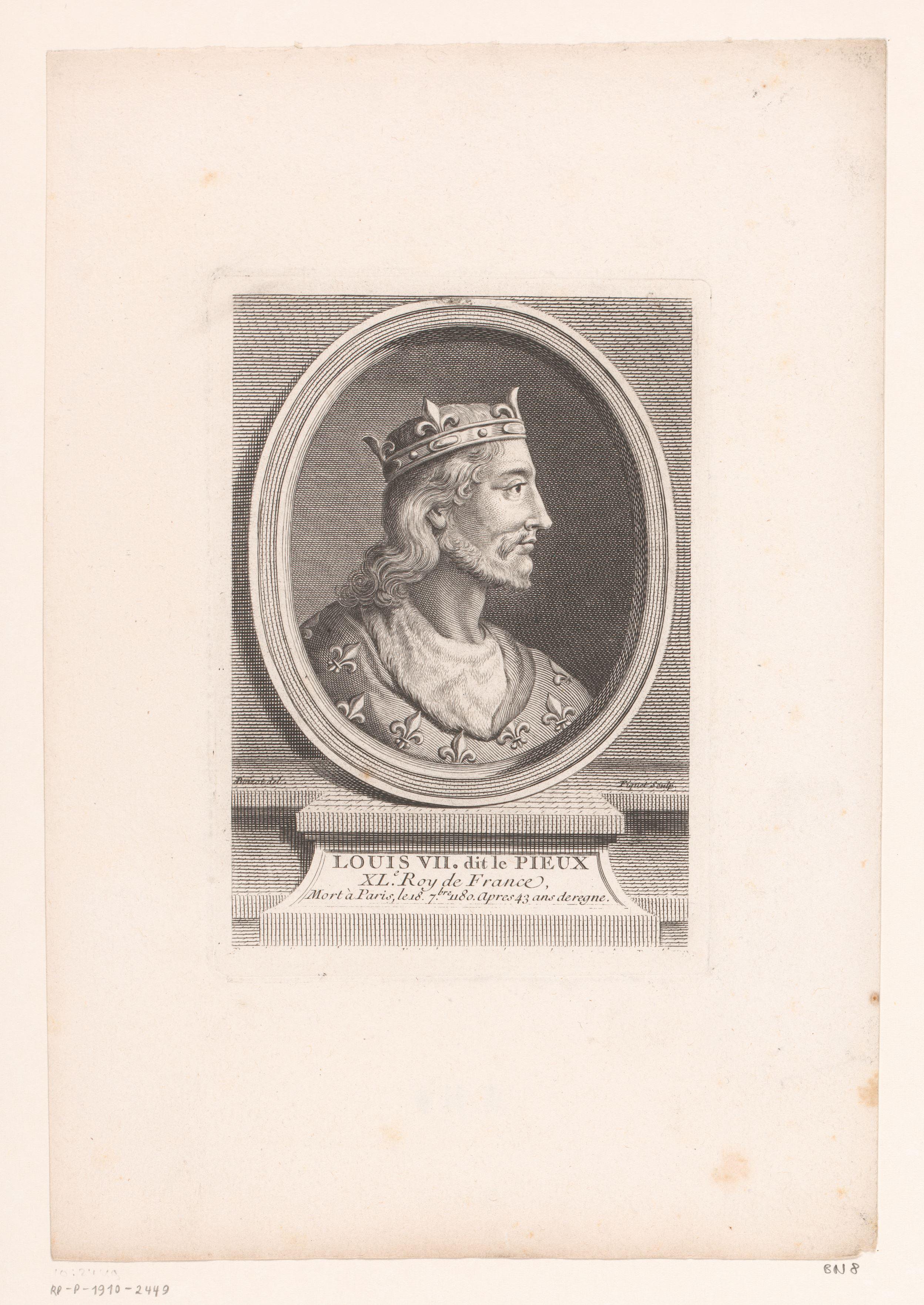 Portret van Lodewijk VII