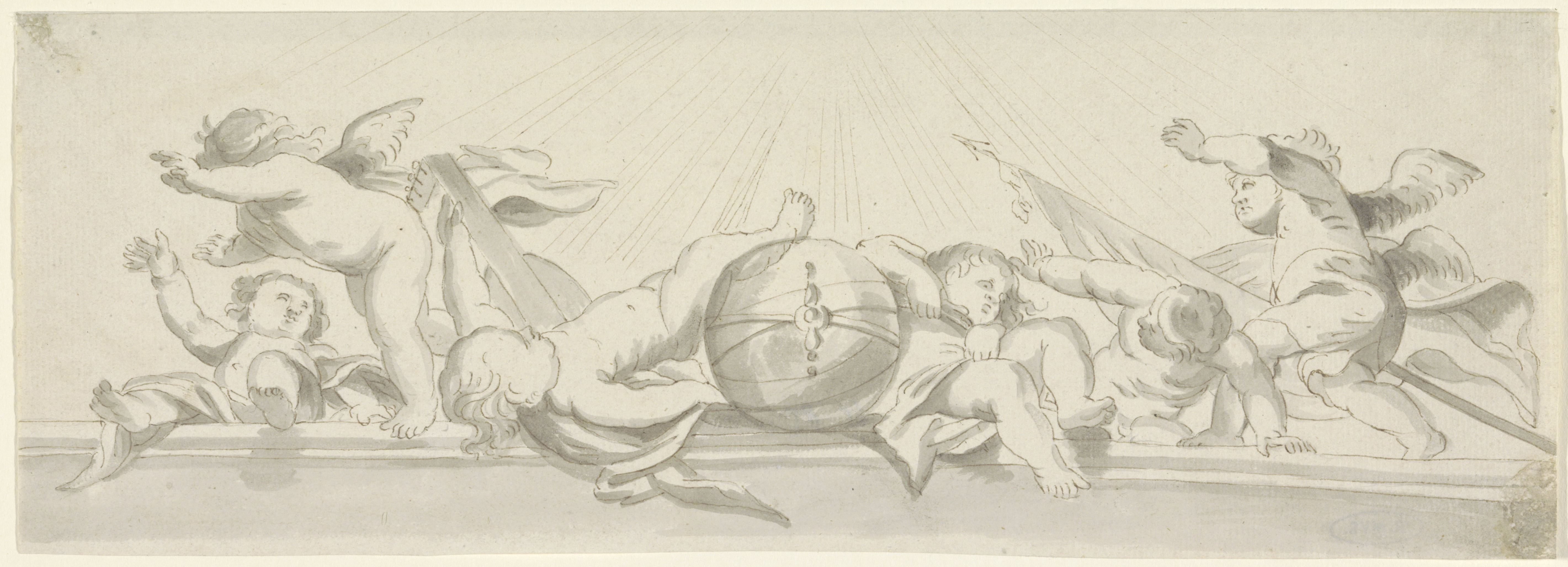 Putti met globe