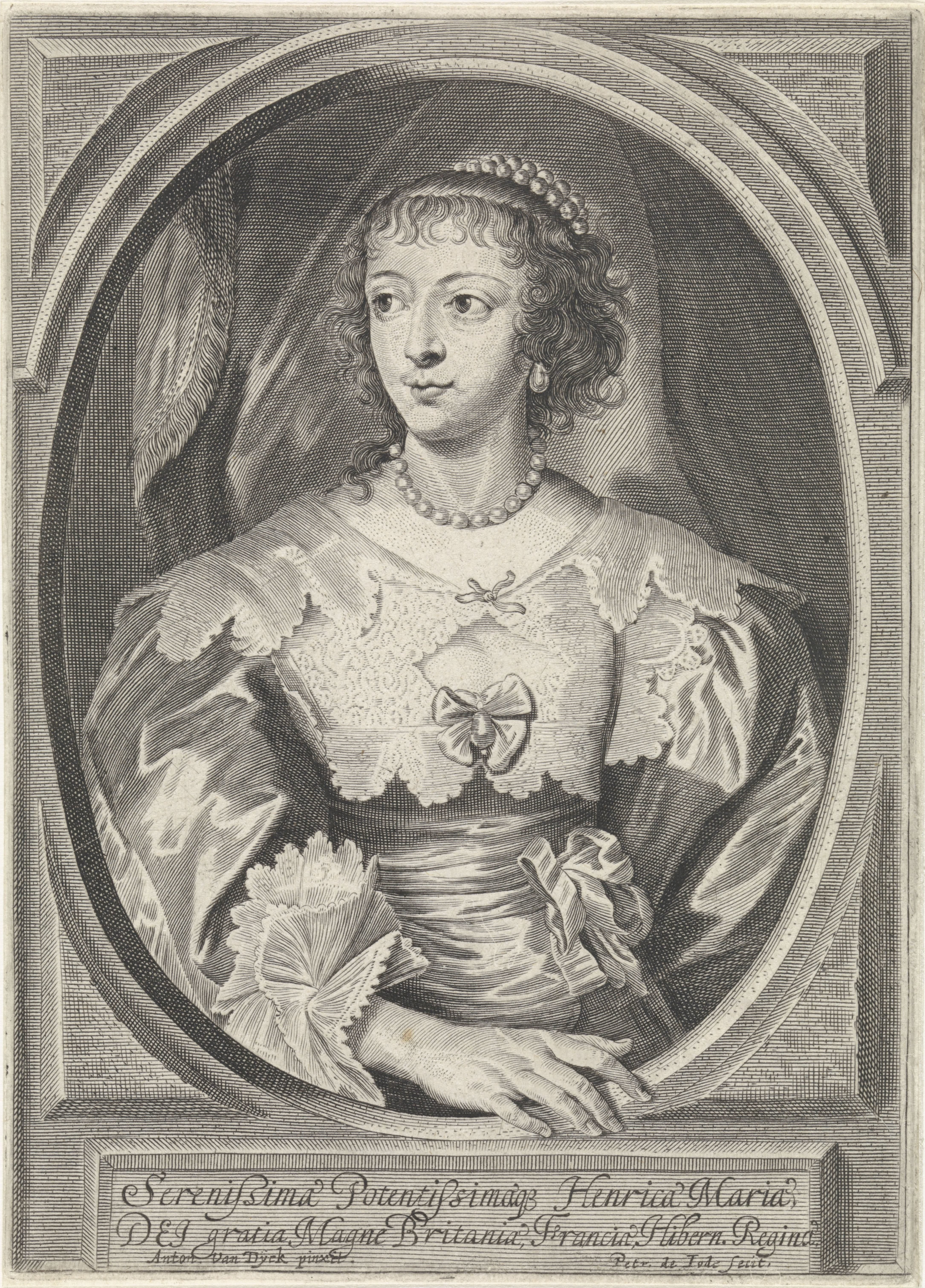 Busteportret van Henriette Maria, koningin van Engeland