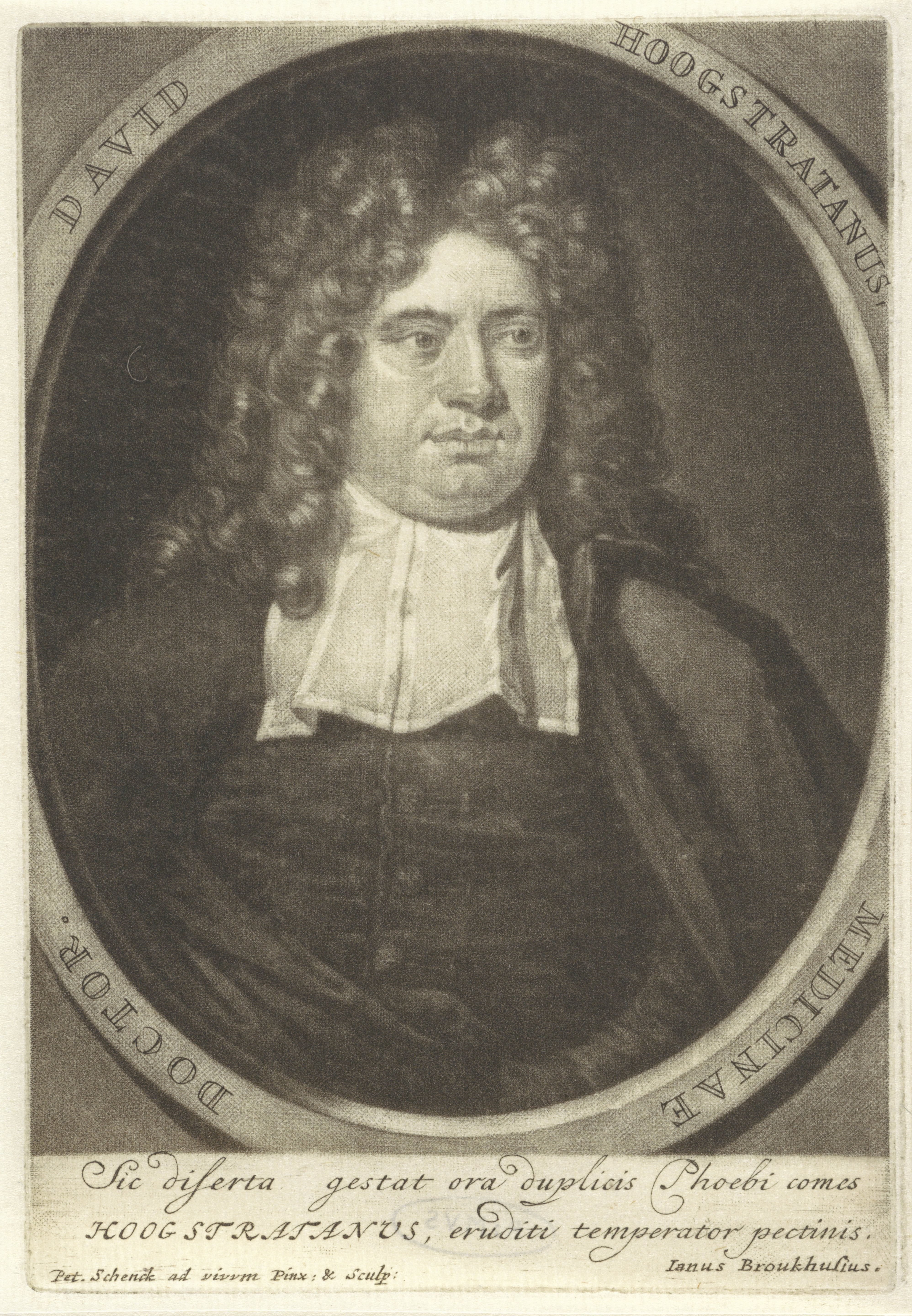Portret van David Fransz. van Hoogstraten