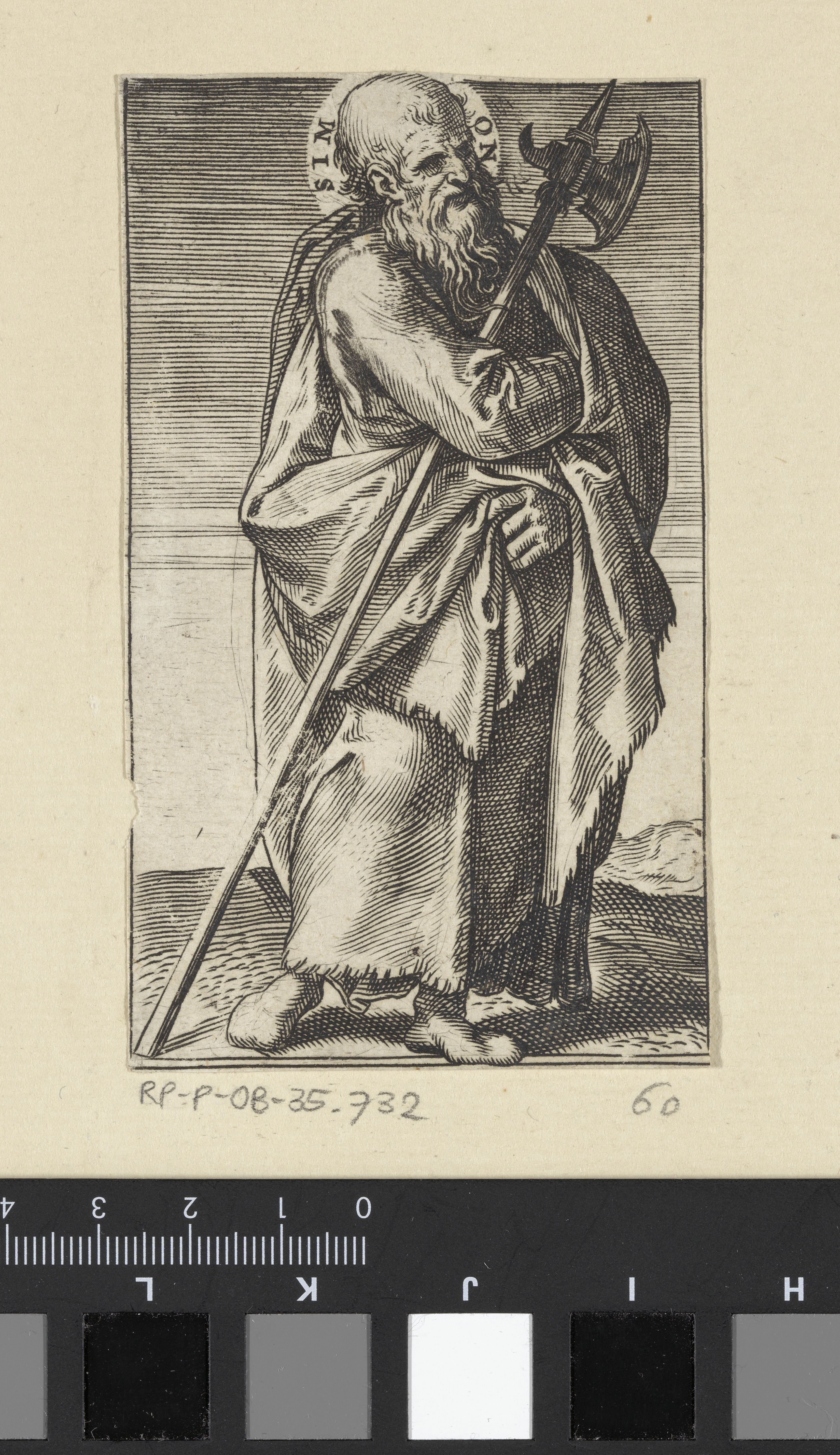Apostel Simon met een staf