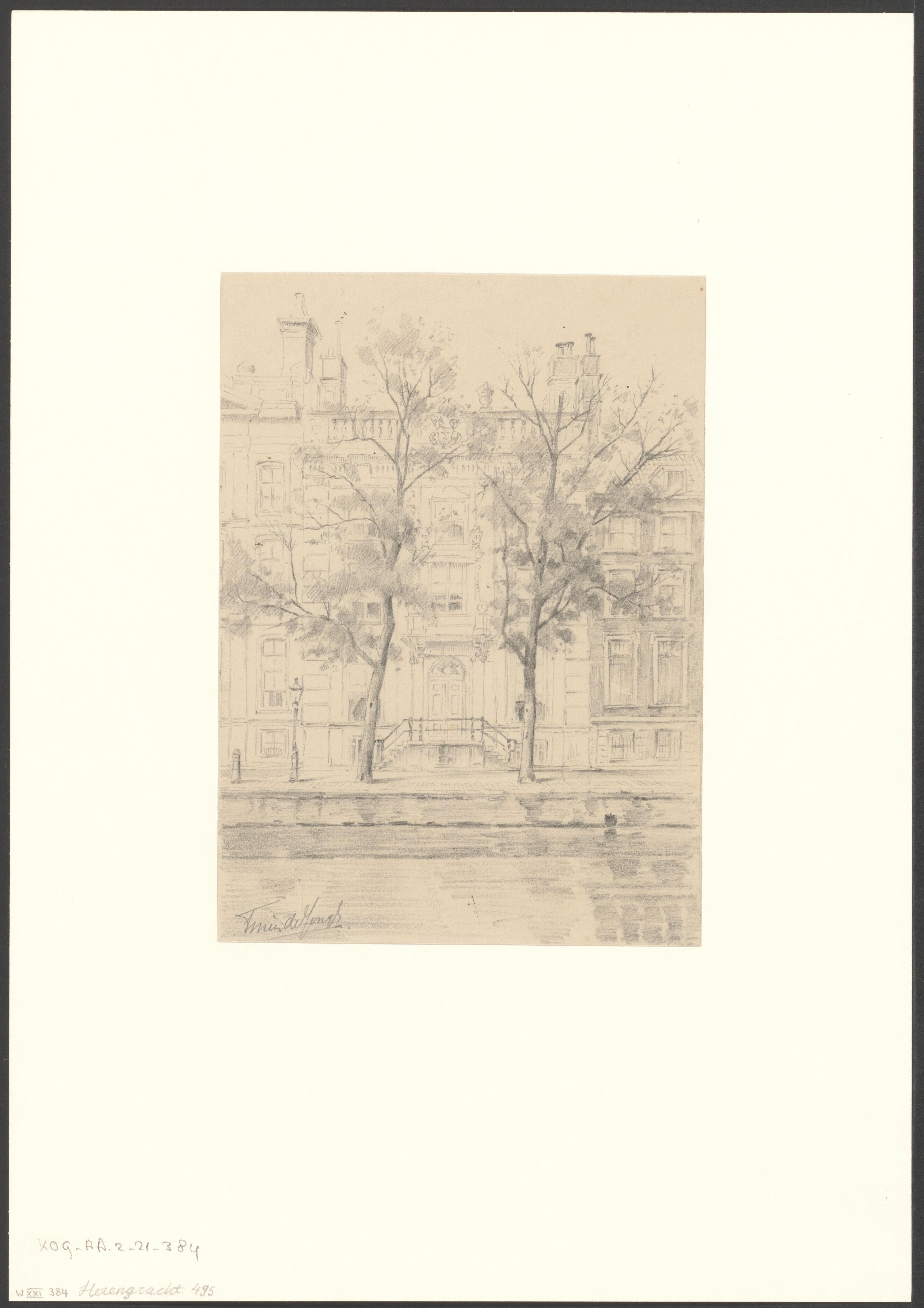 Gezicht op Herengracht 495