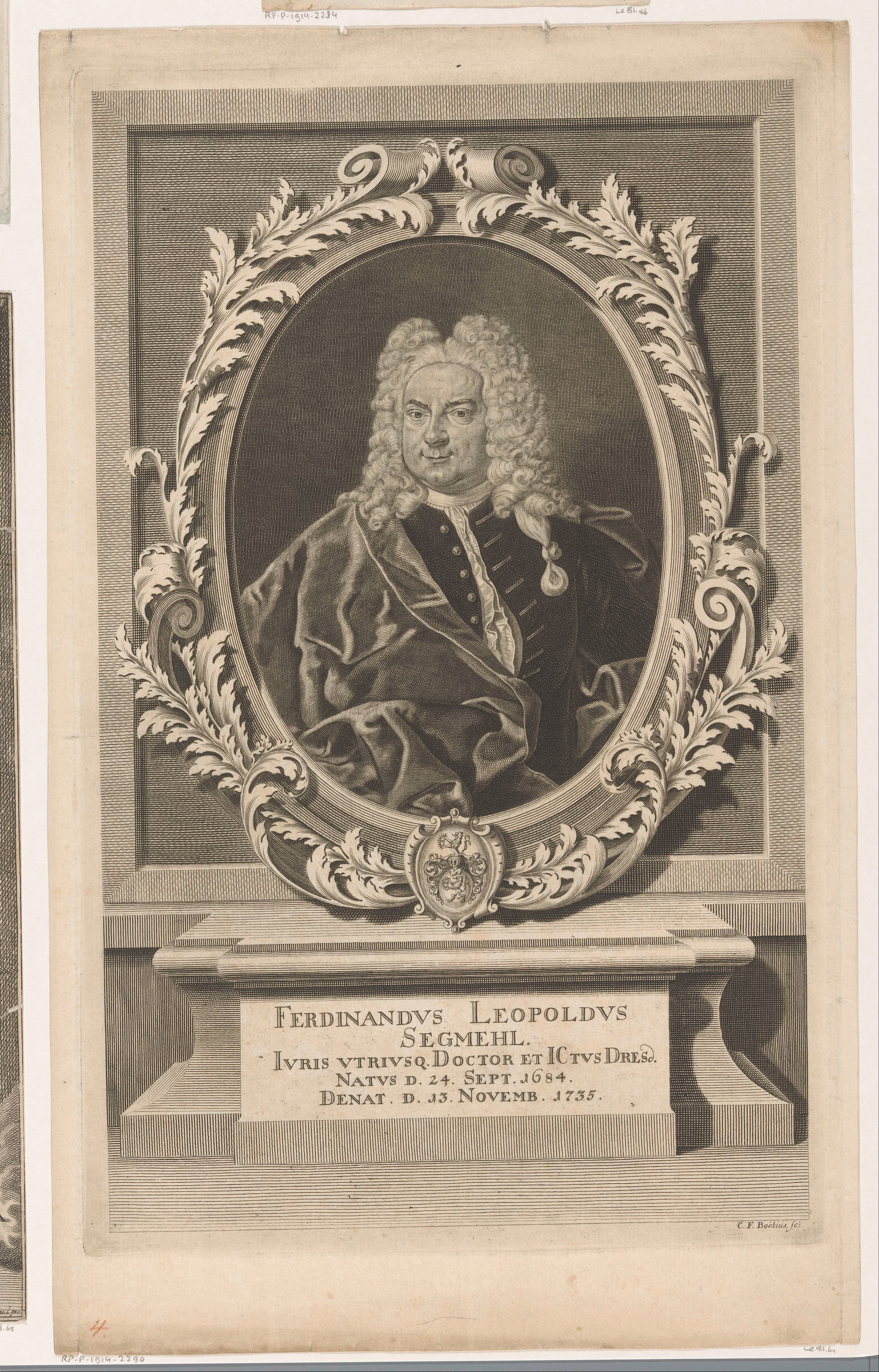 Portret van Ferdinand Leopold Segmehl