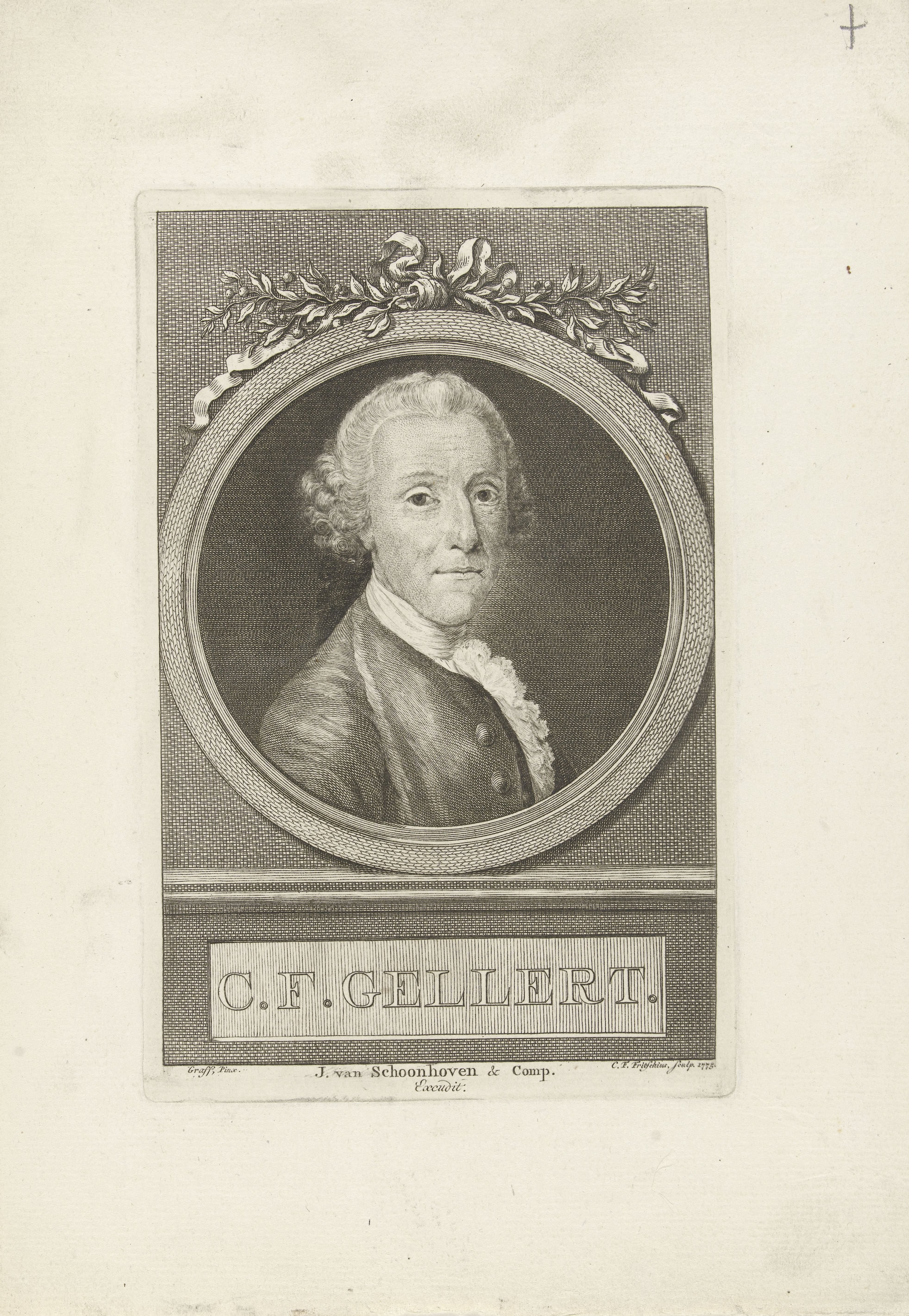 Portret van Christian Furchtegott Gellert