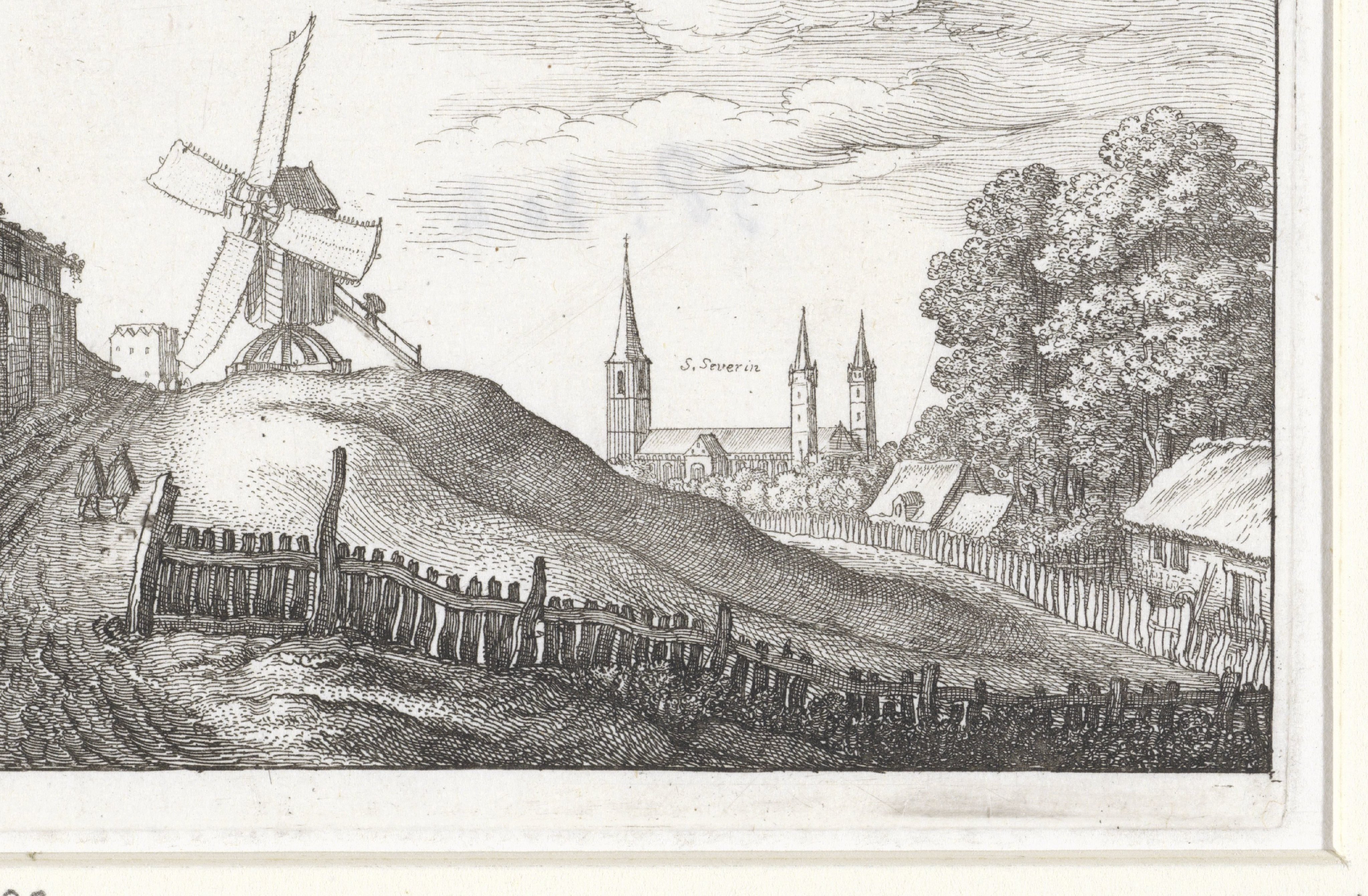 Landschap met molen nabij Keulen