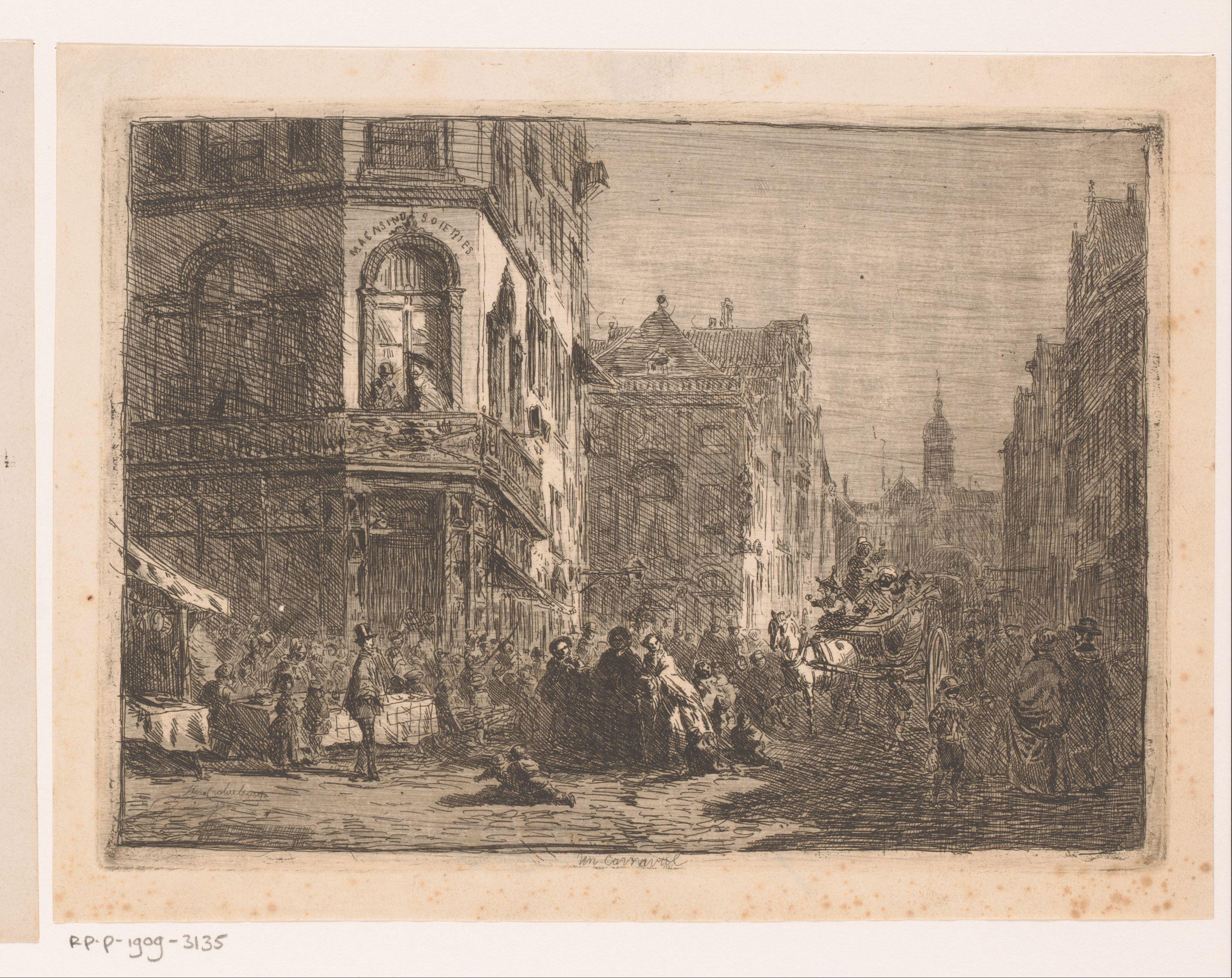 Carnavalsoptocht door de stad