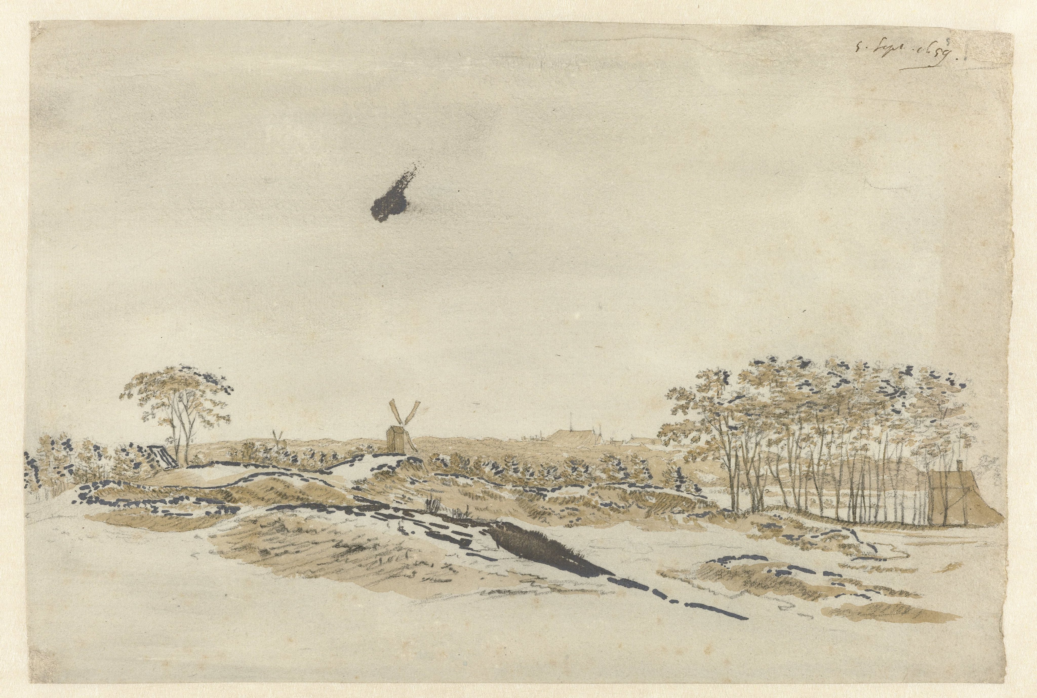 Gezicht op Den Haag vanuit de duinen