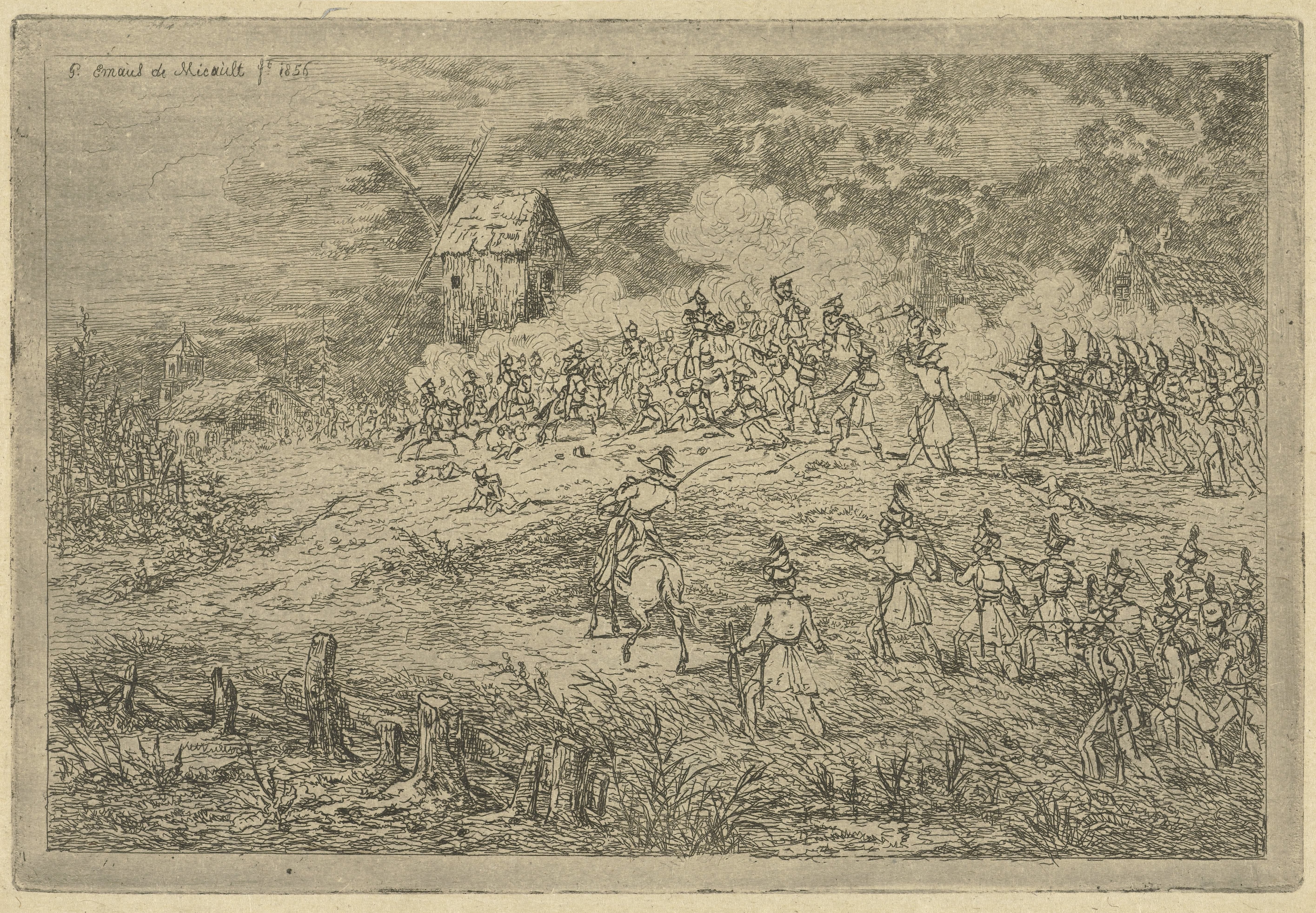 Gevecht tussen cavalerie en infanterie