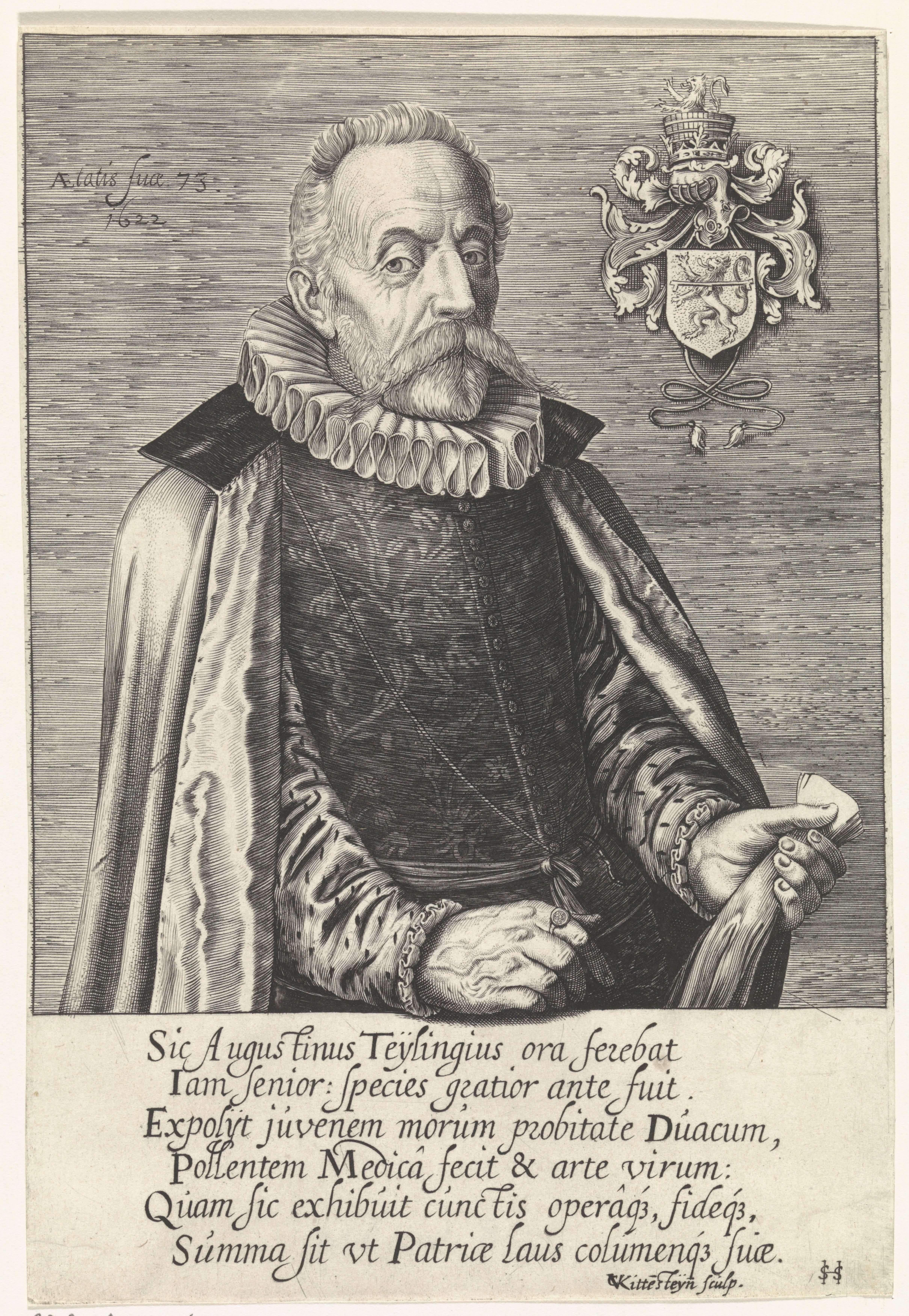 Portret van Augustijn van Teylingen