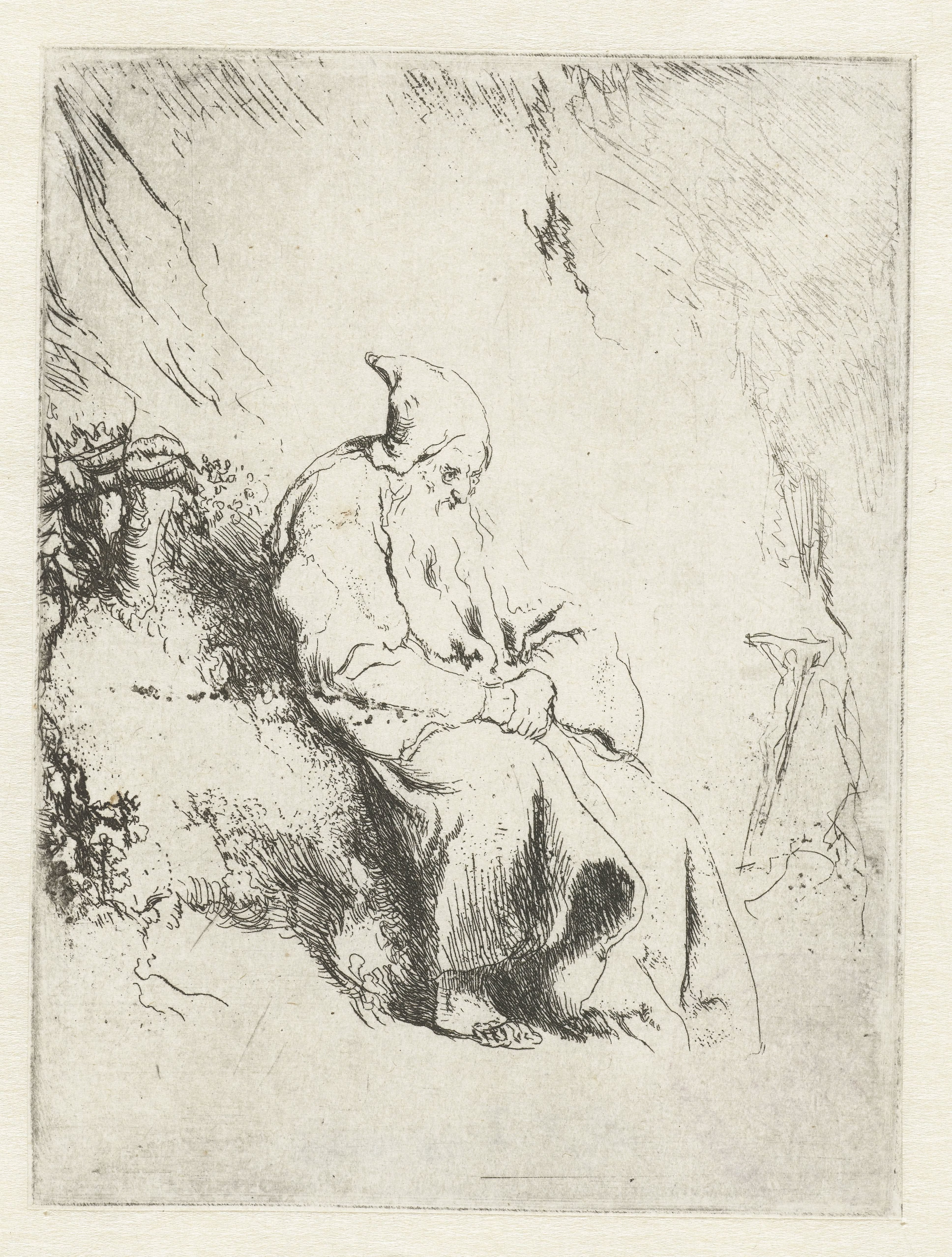 Kluizenaar met crucifix