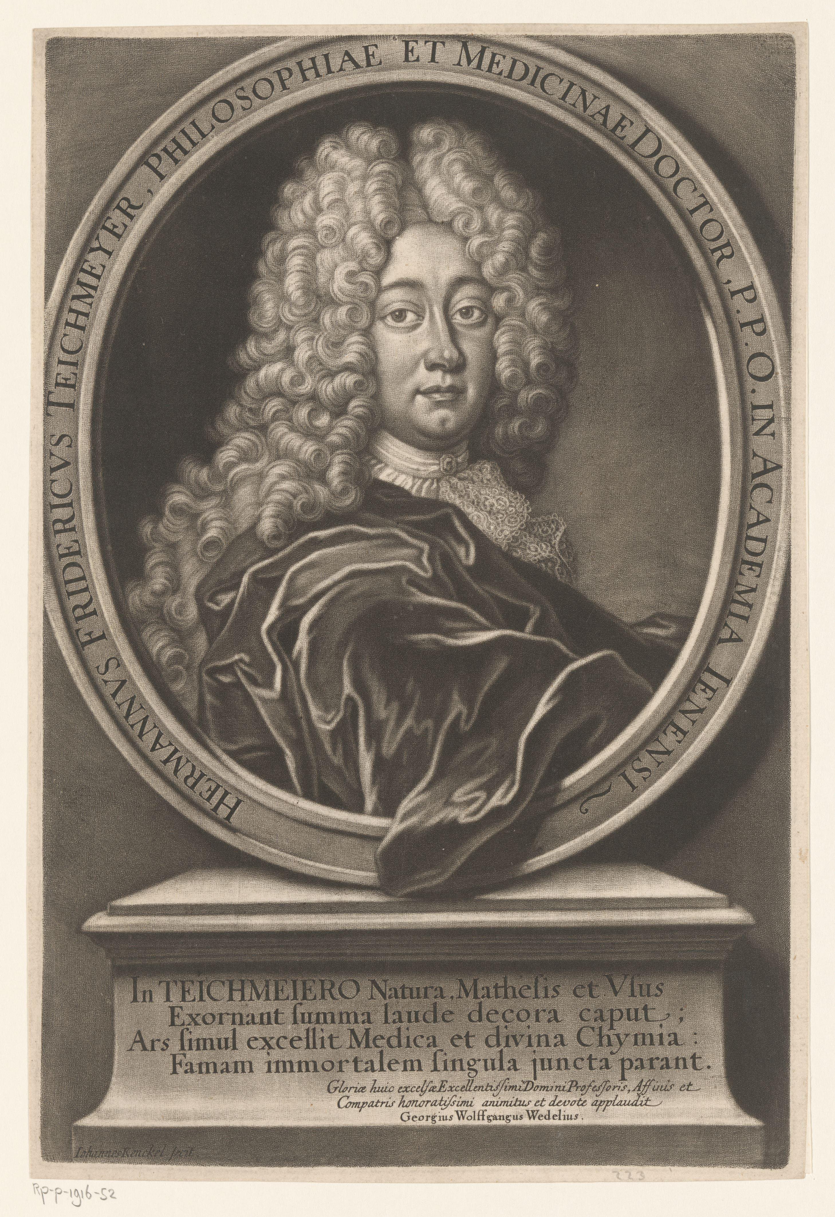 Portret van Hermann Friedrich Teichmeyer