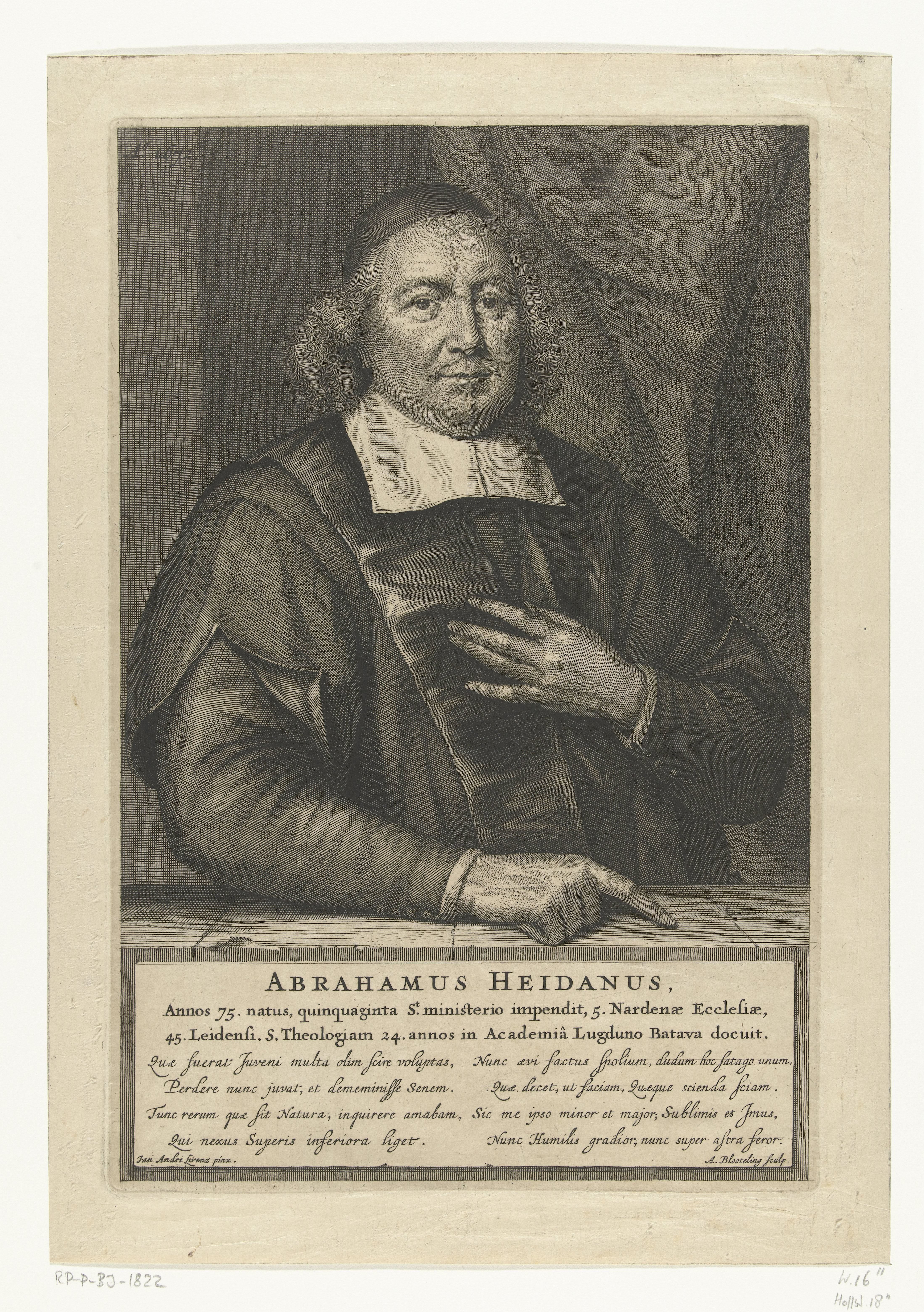 Portret van Abraham Heidanus