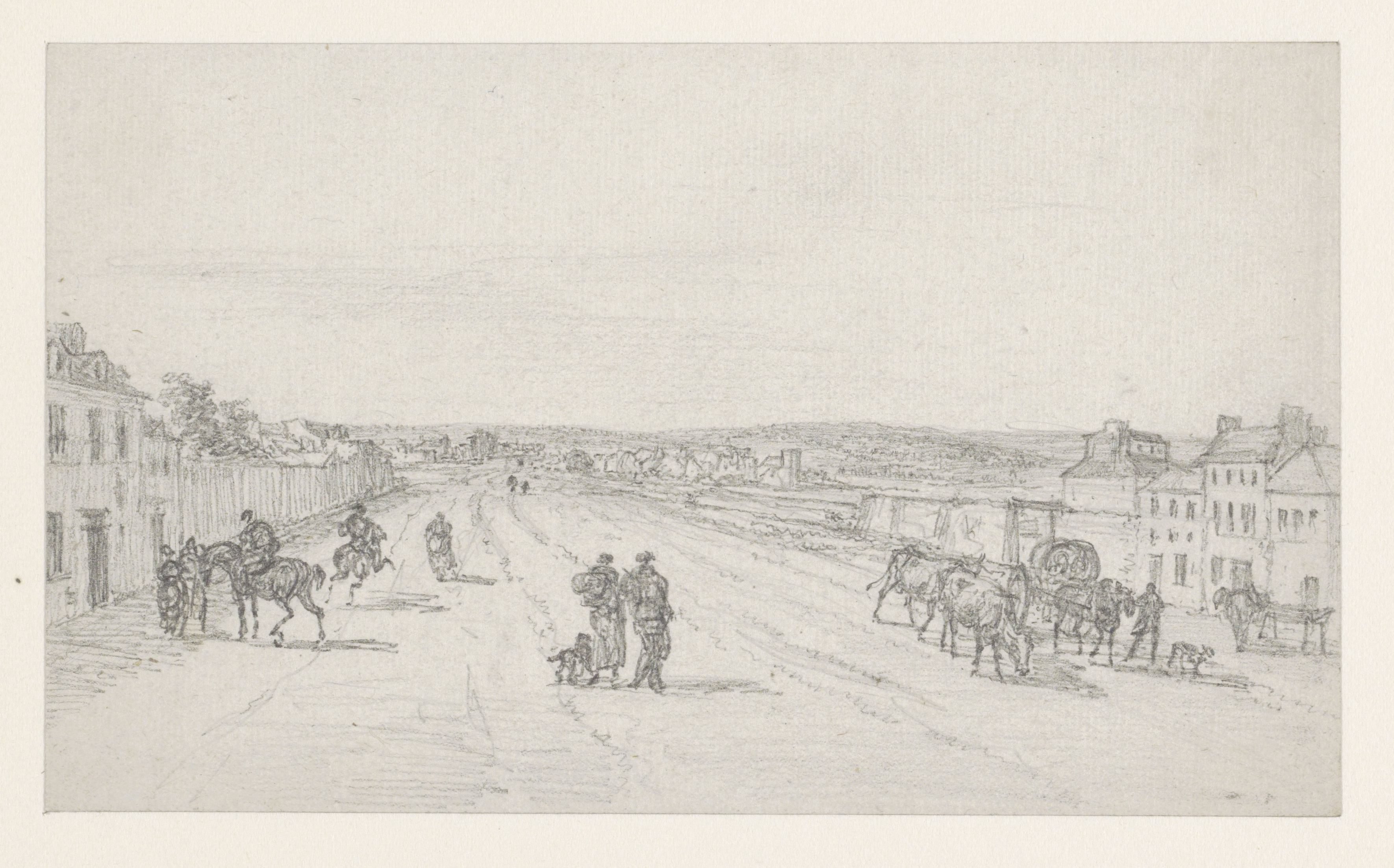 Landweg naar de stad