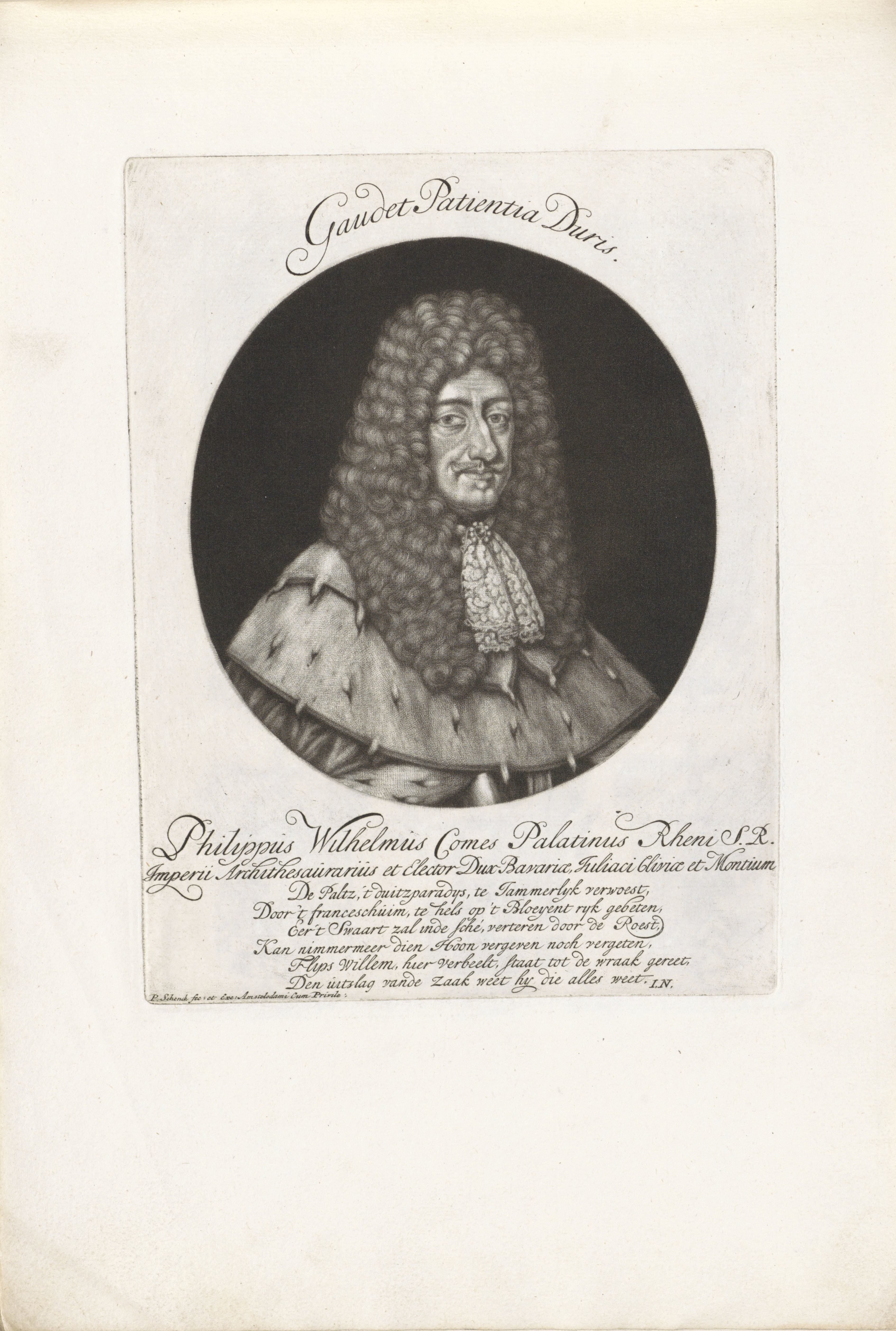 Portret van Filips Willem, keurvorst van de Palts
