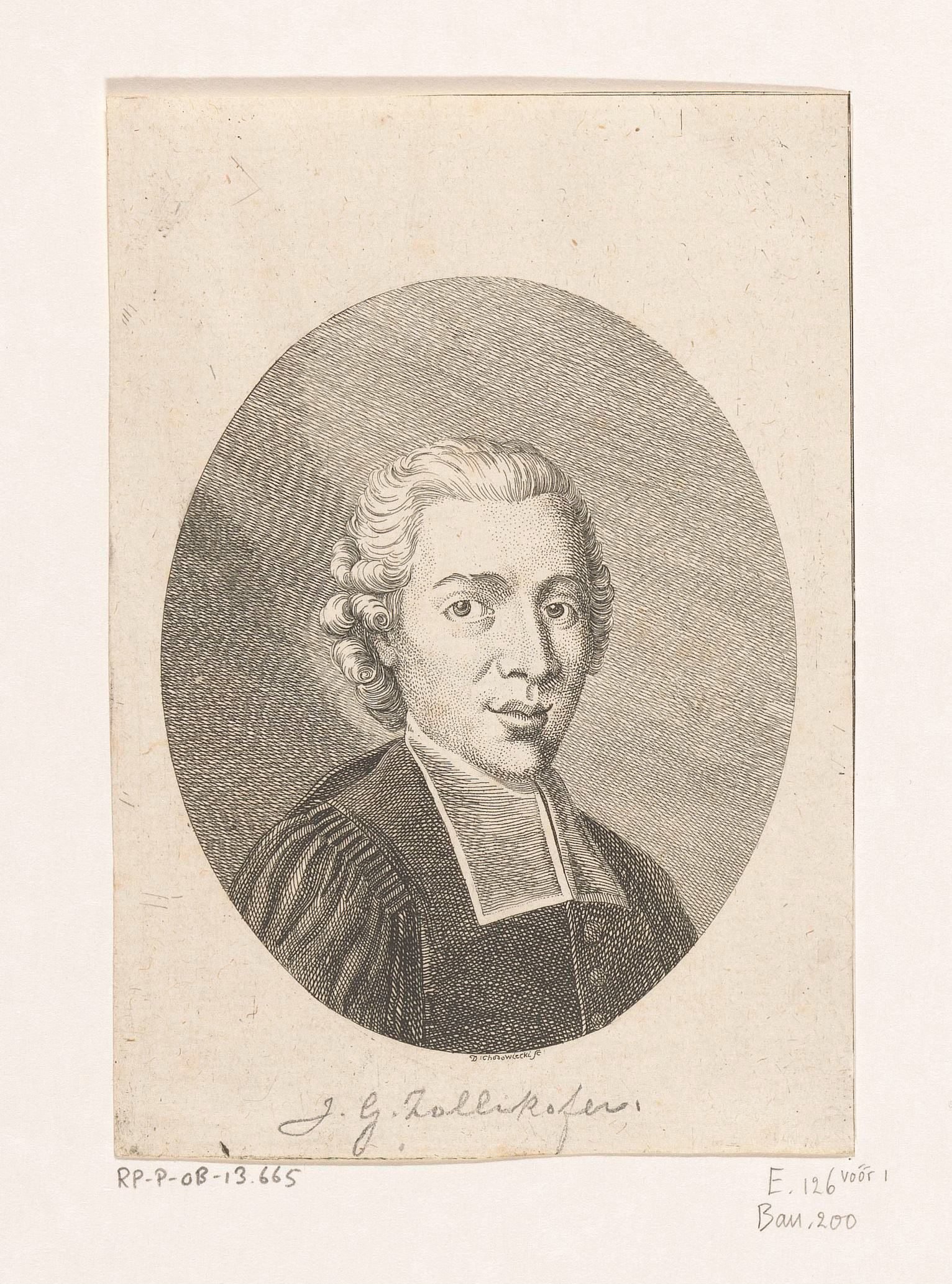 Portret van Georg Joachim Zollikofer