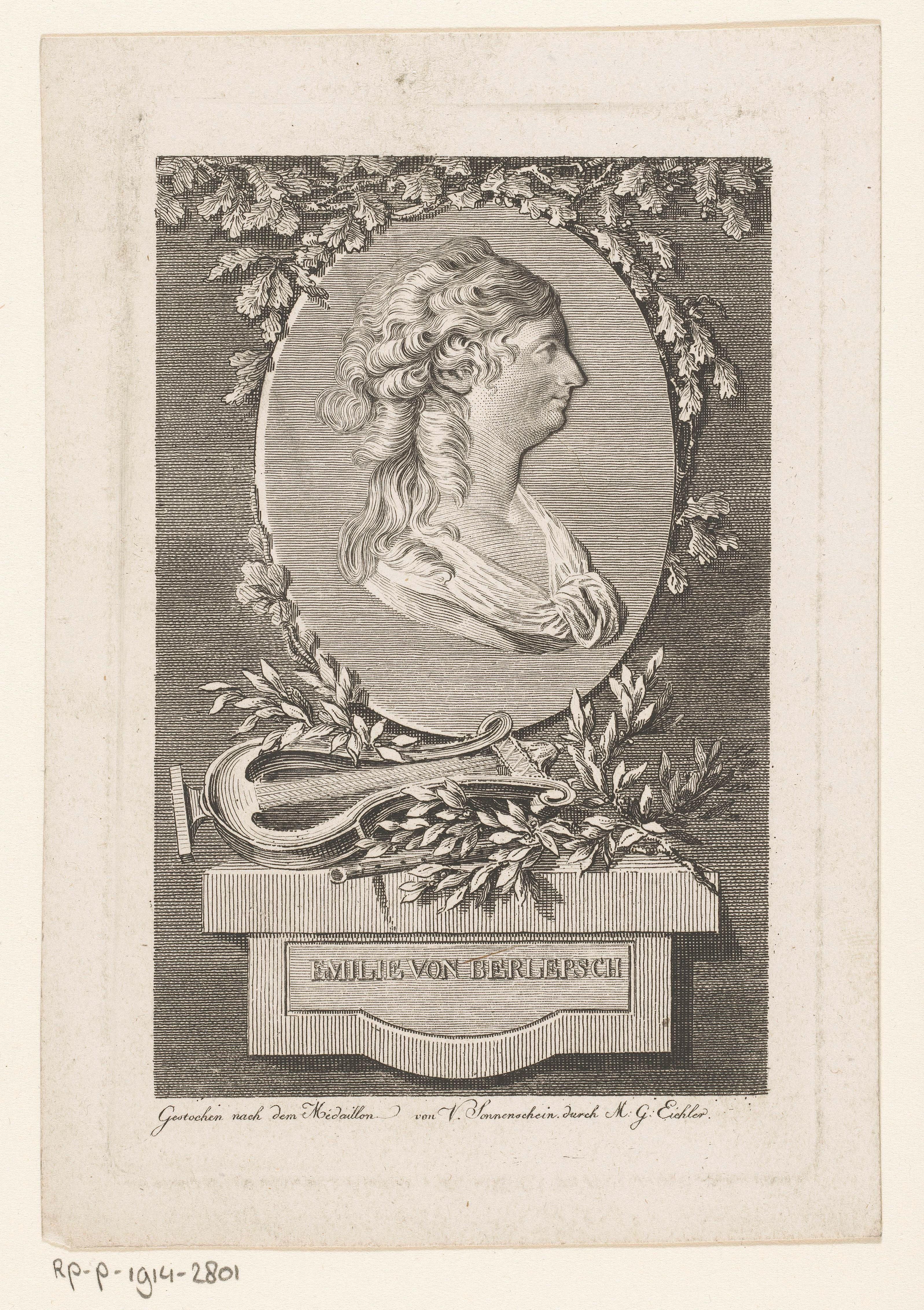 Portret van Emilie van Berlepsch
