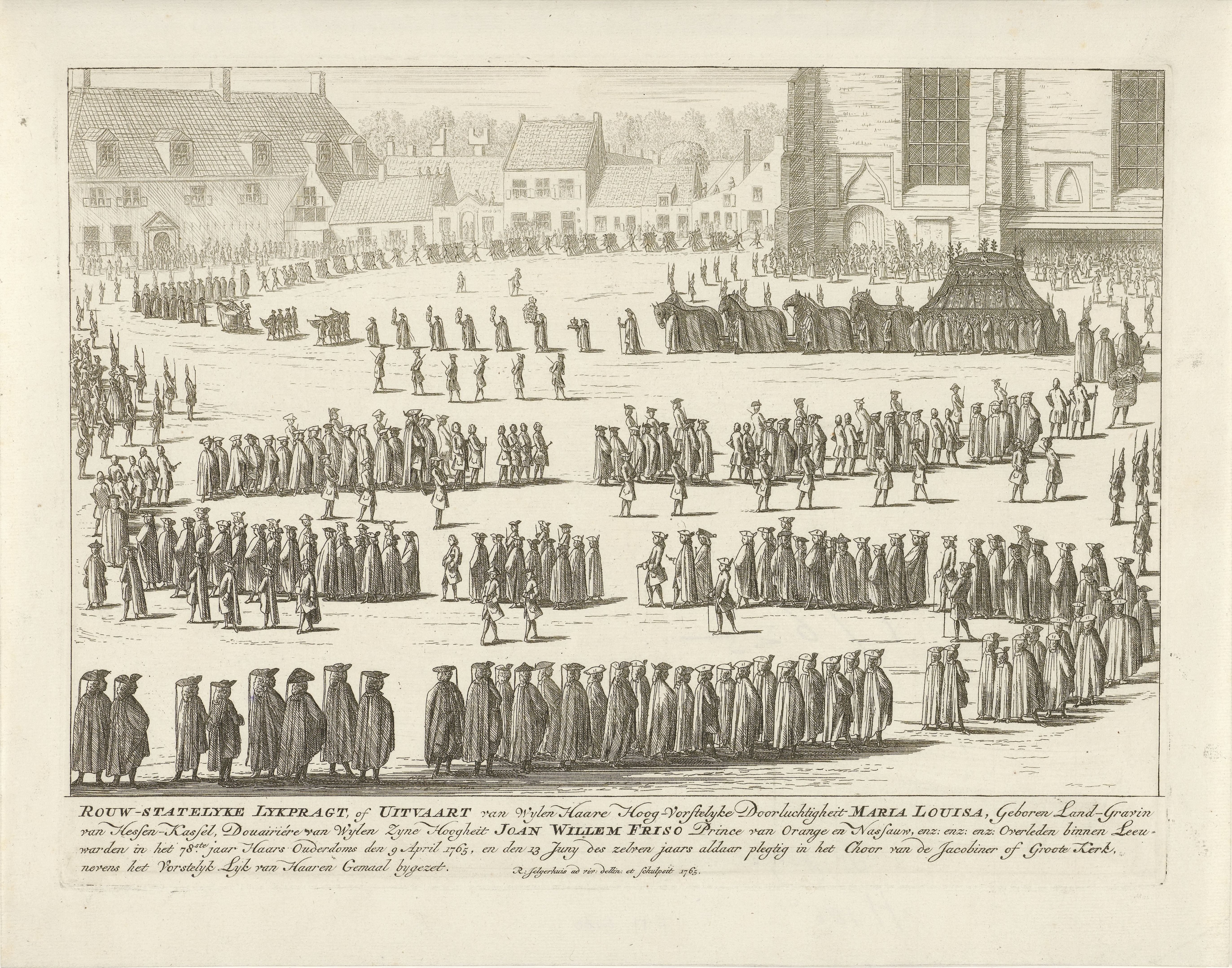 Lijkstatie van Maria Louise te Leeuwarden, 1765