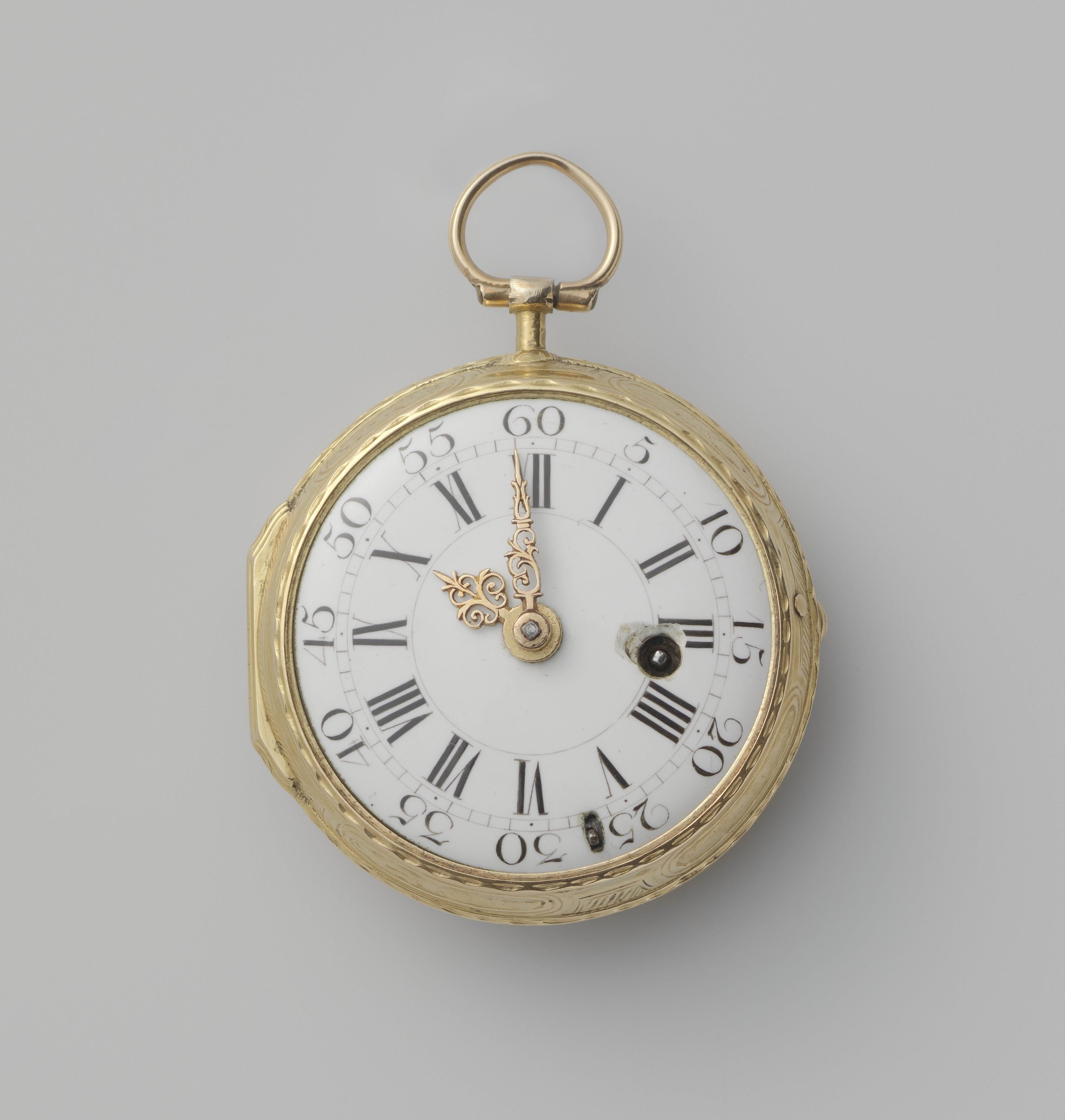 Horloge met een dame en een priester