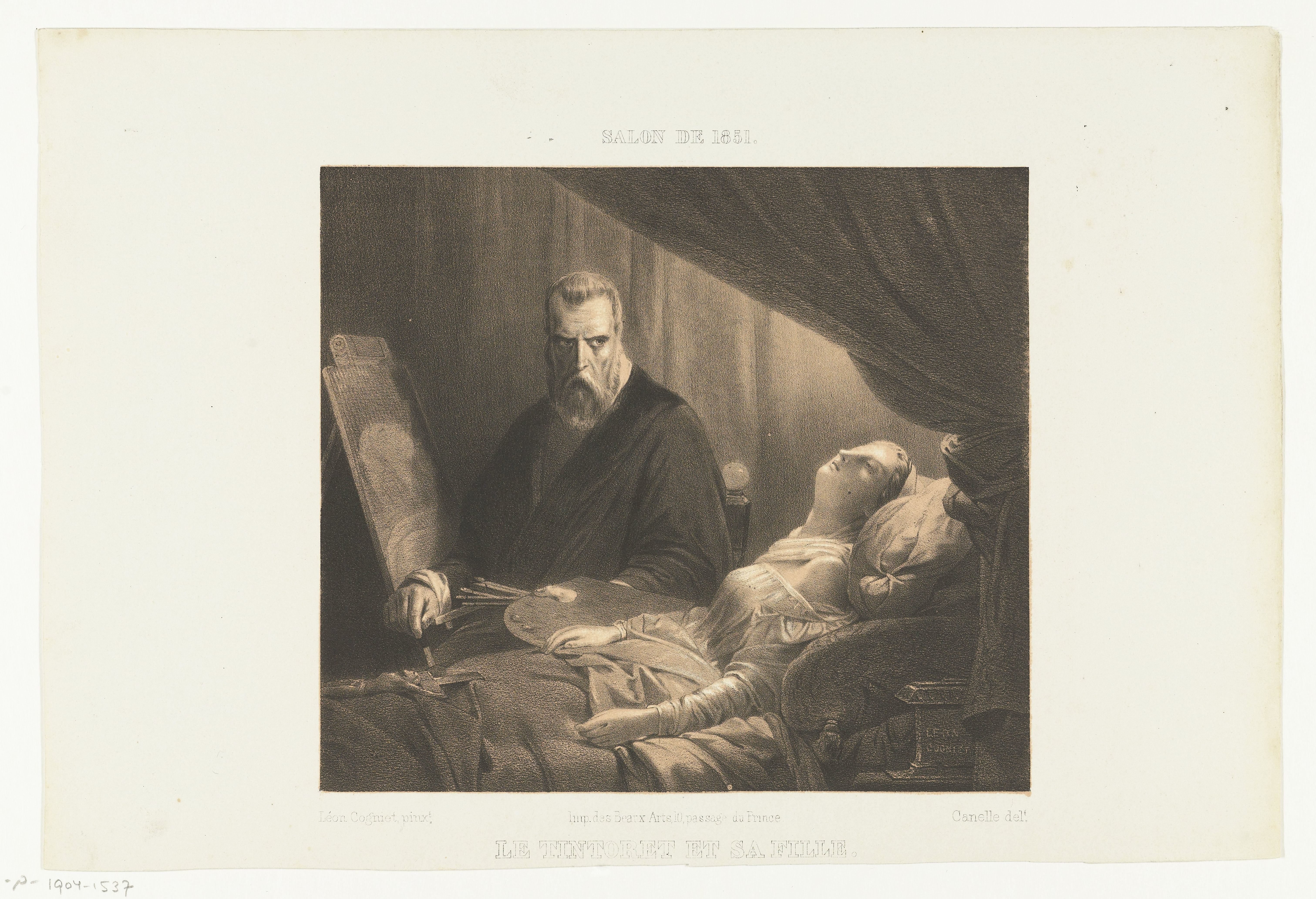 Tintoretto aan het sterfbed van zijn dochter