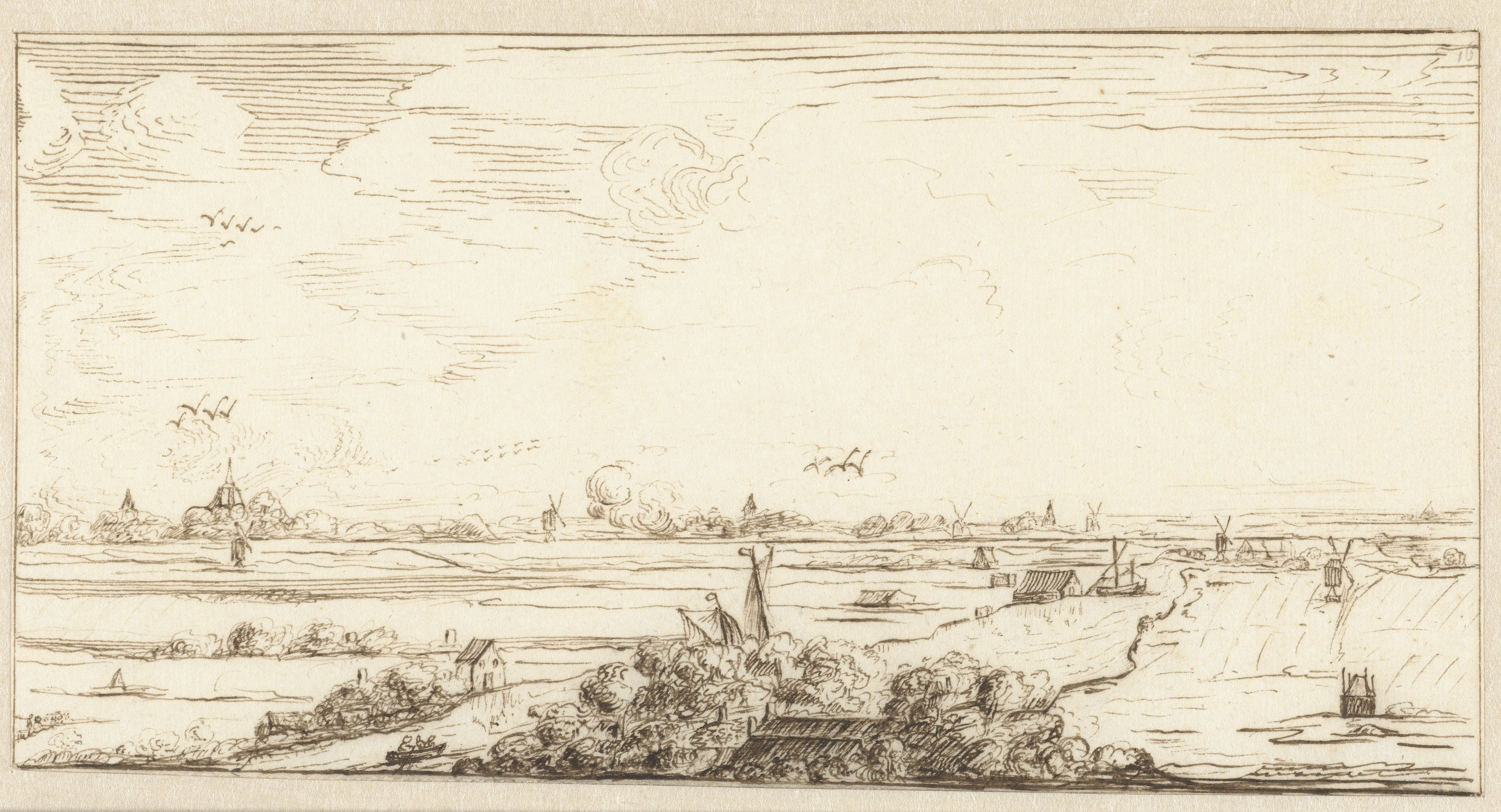 Hollands panoramisch landschap