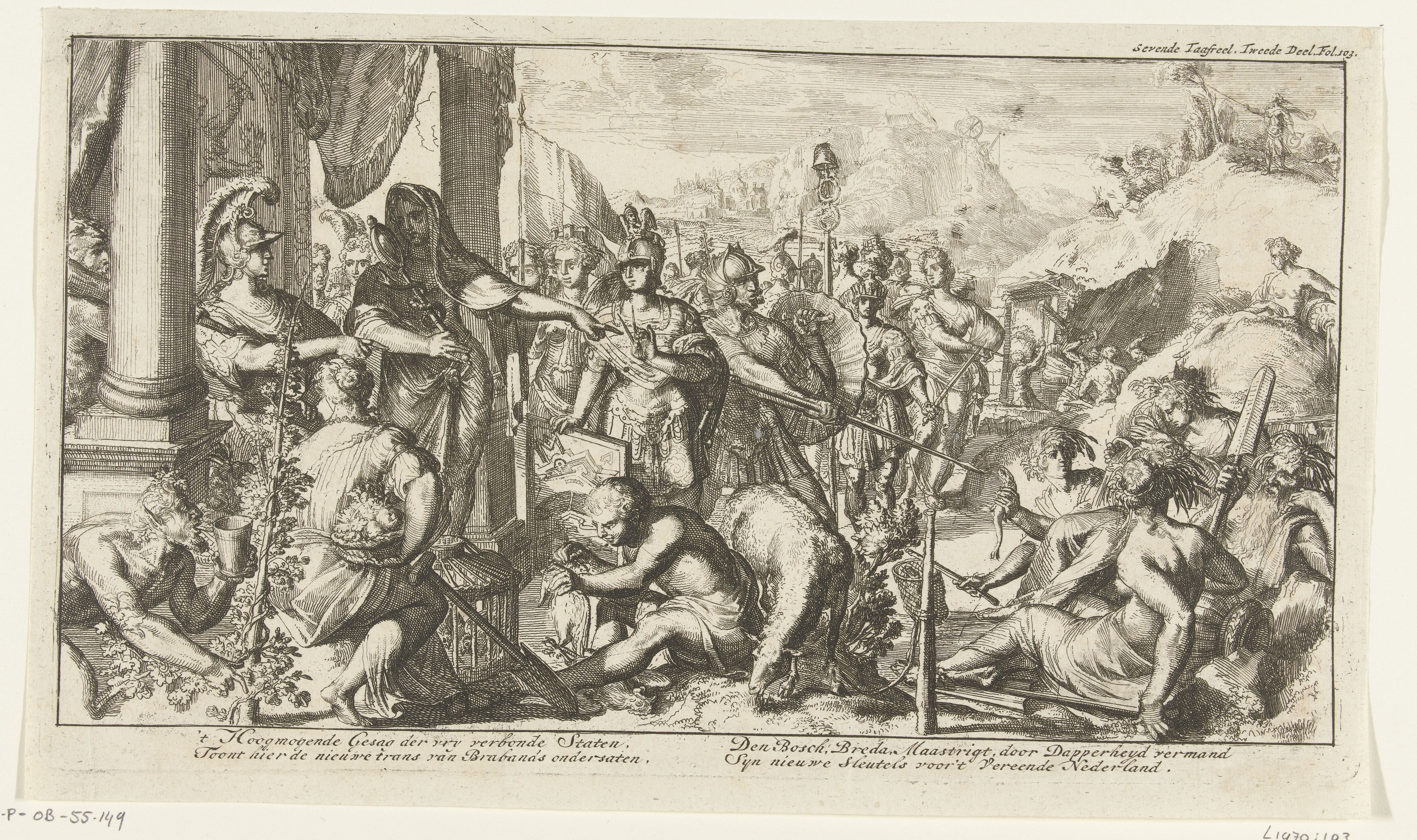 Allegorie op de aanwinsten in Brabant