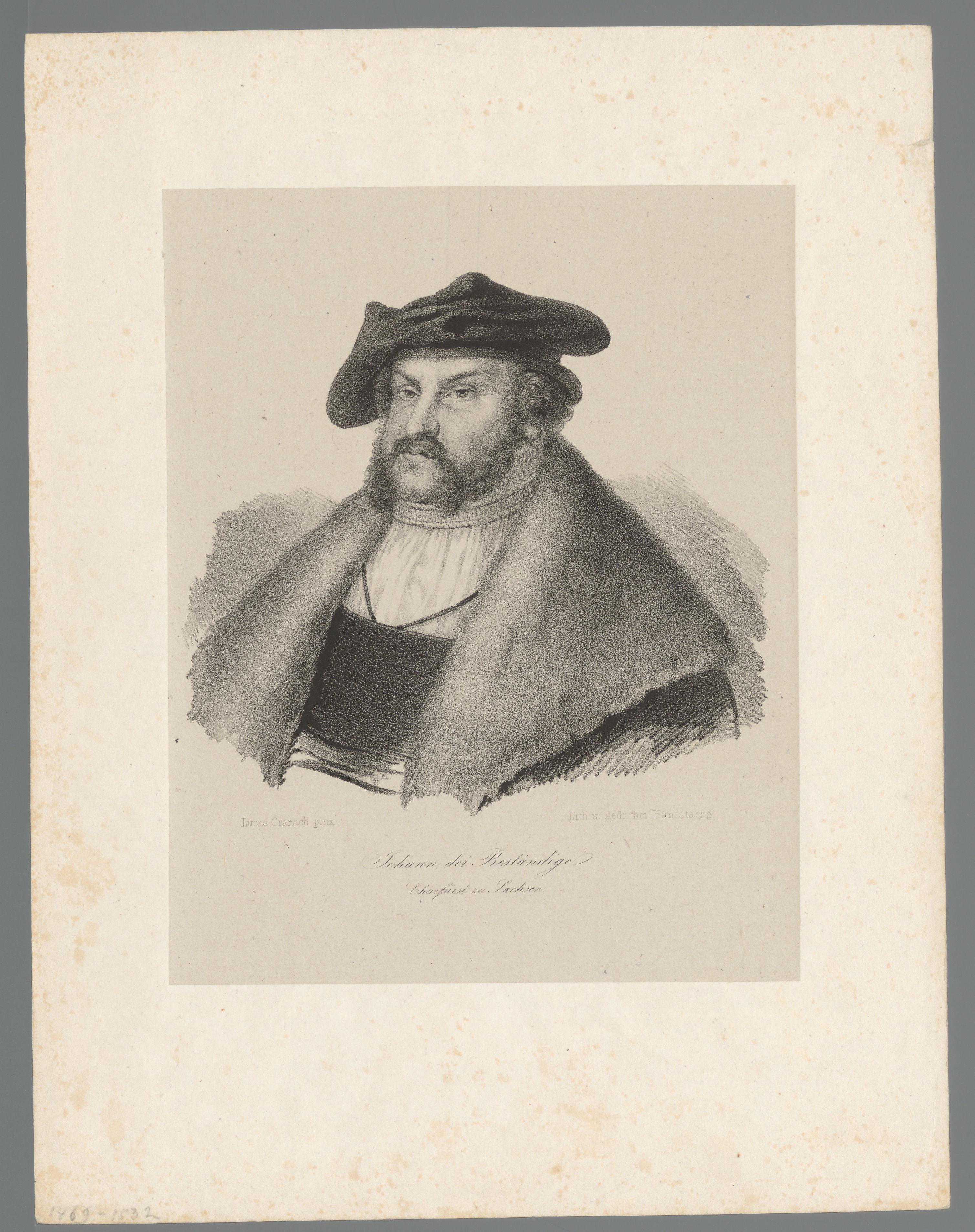 Portret van Johan de Standvastige, keurvorst van Saksen
