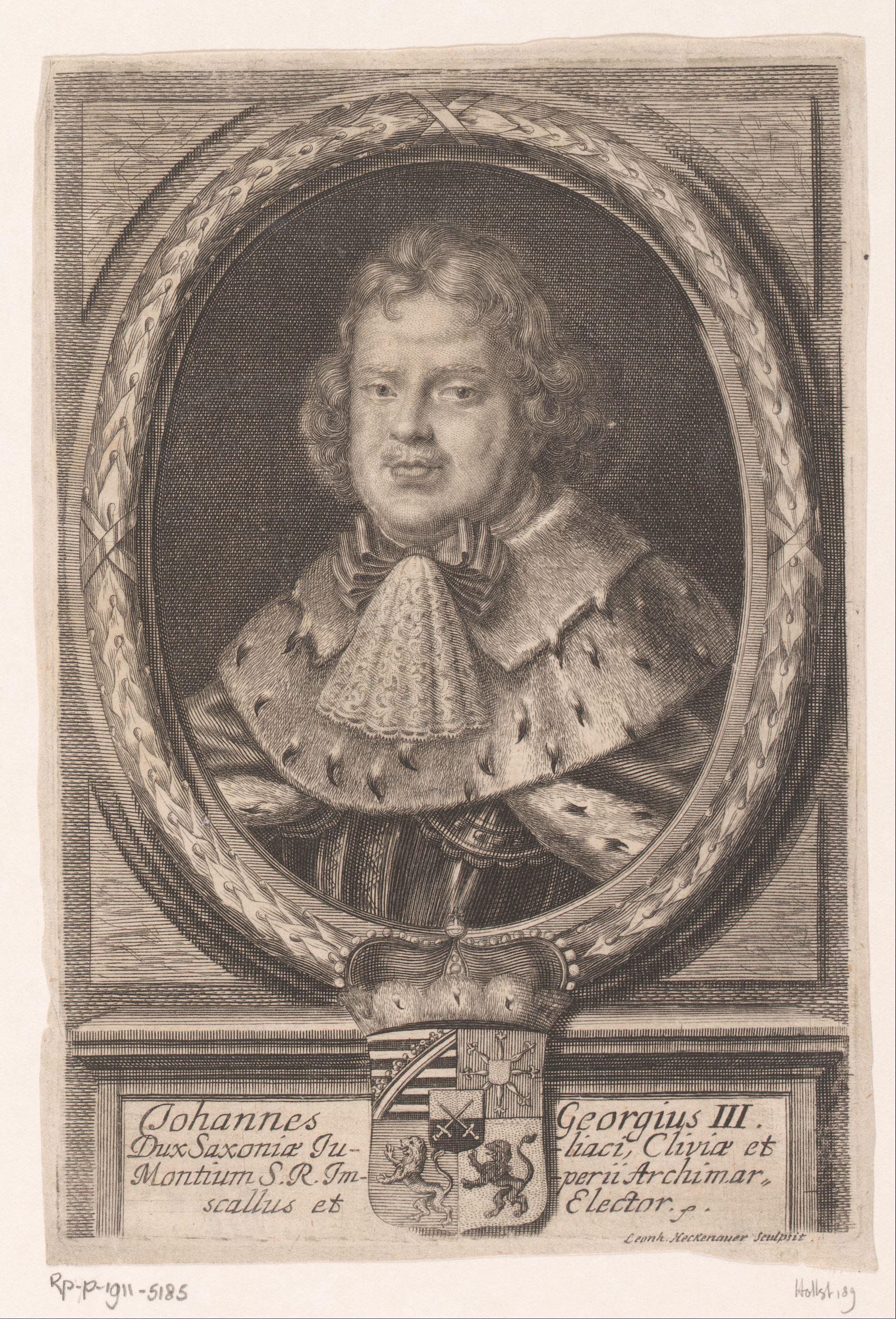 Portret van Johann Georg III van Saksen