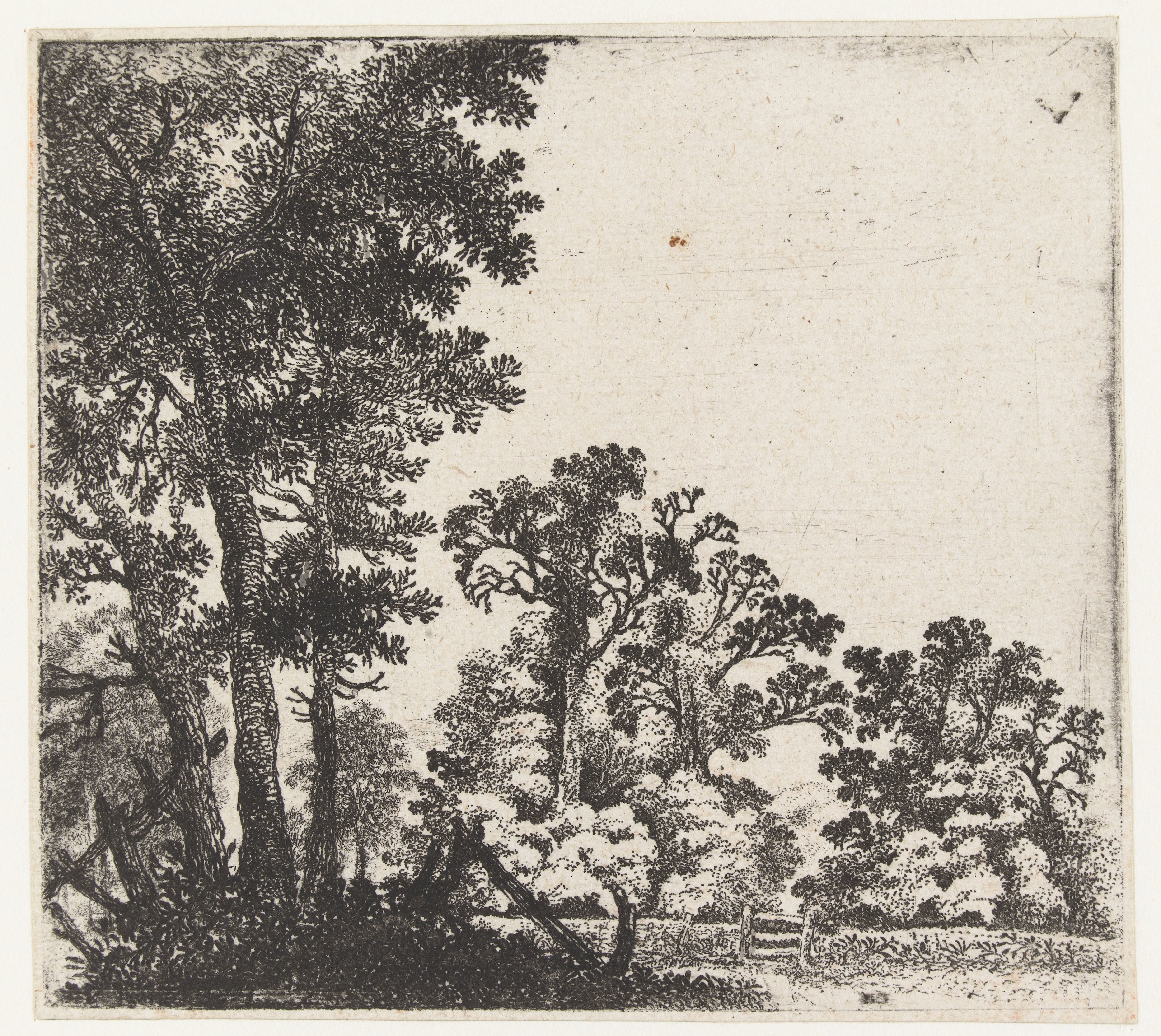 Landschap met gesloten hekje