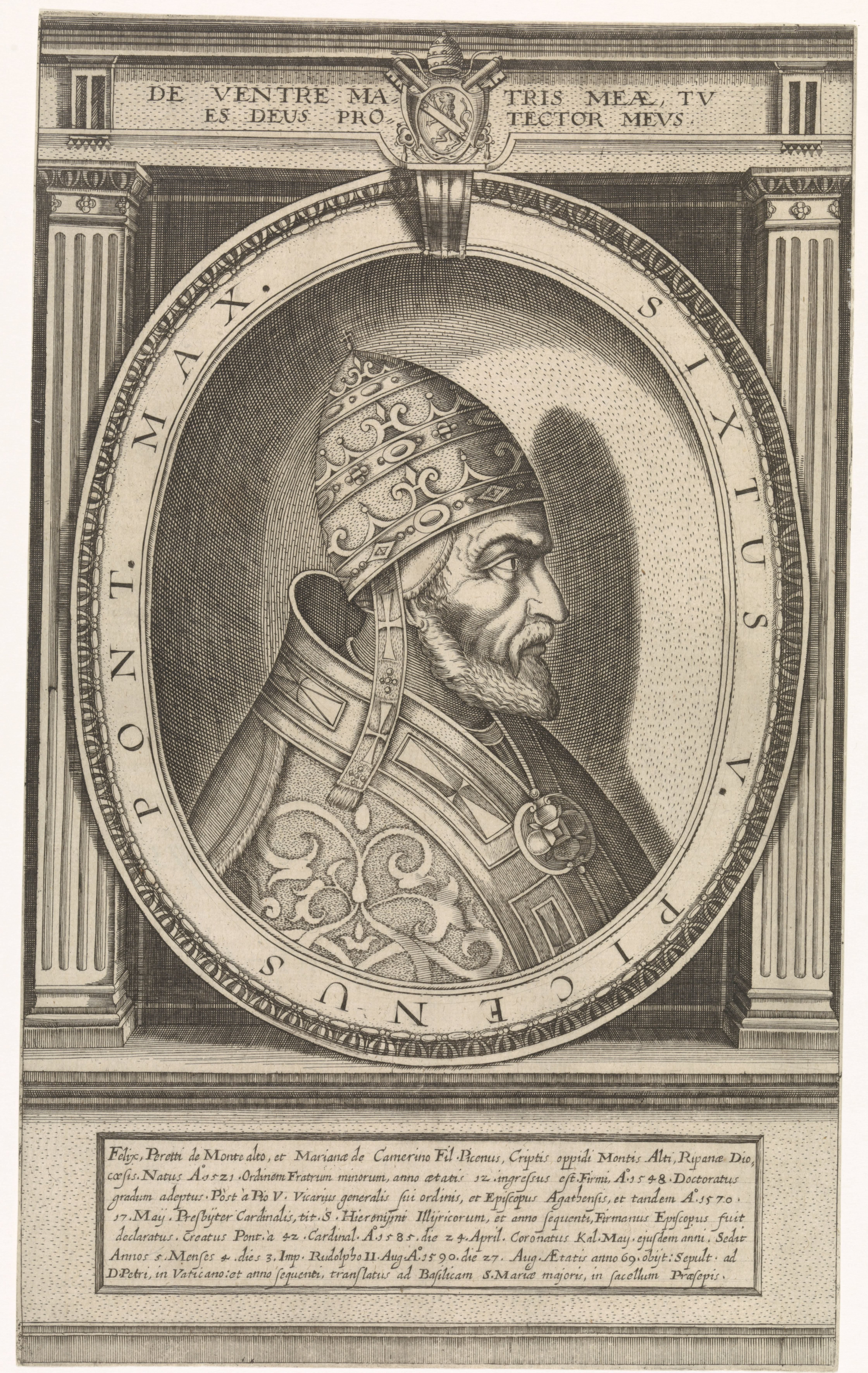 Portret van paus Sixtus V