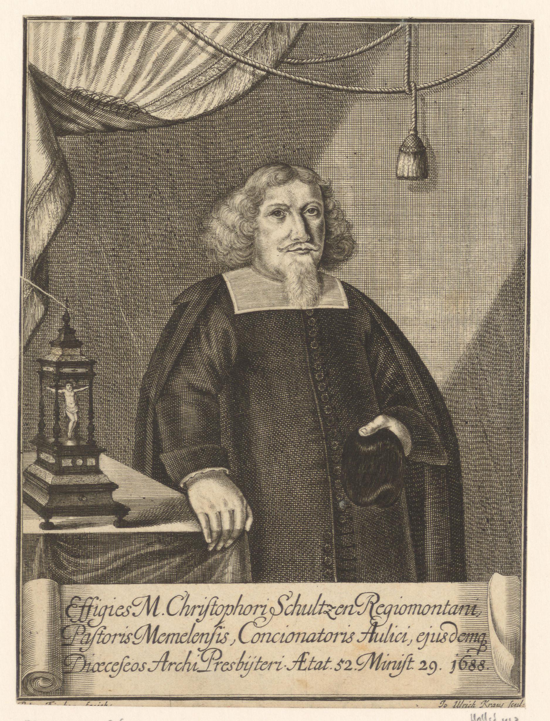 Portret van Christoph Schultze op 52-jarige leeftijd