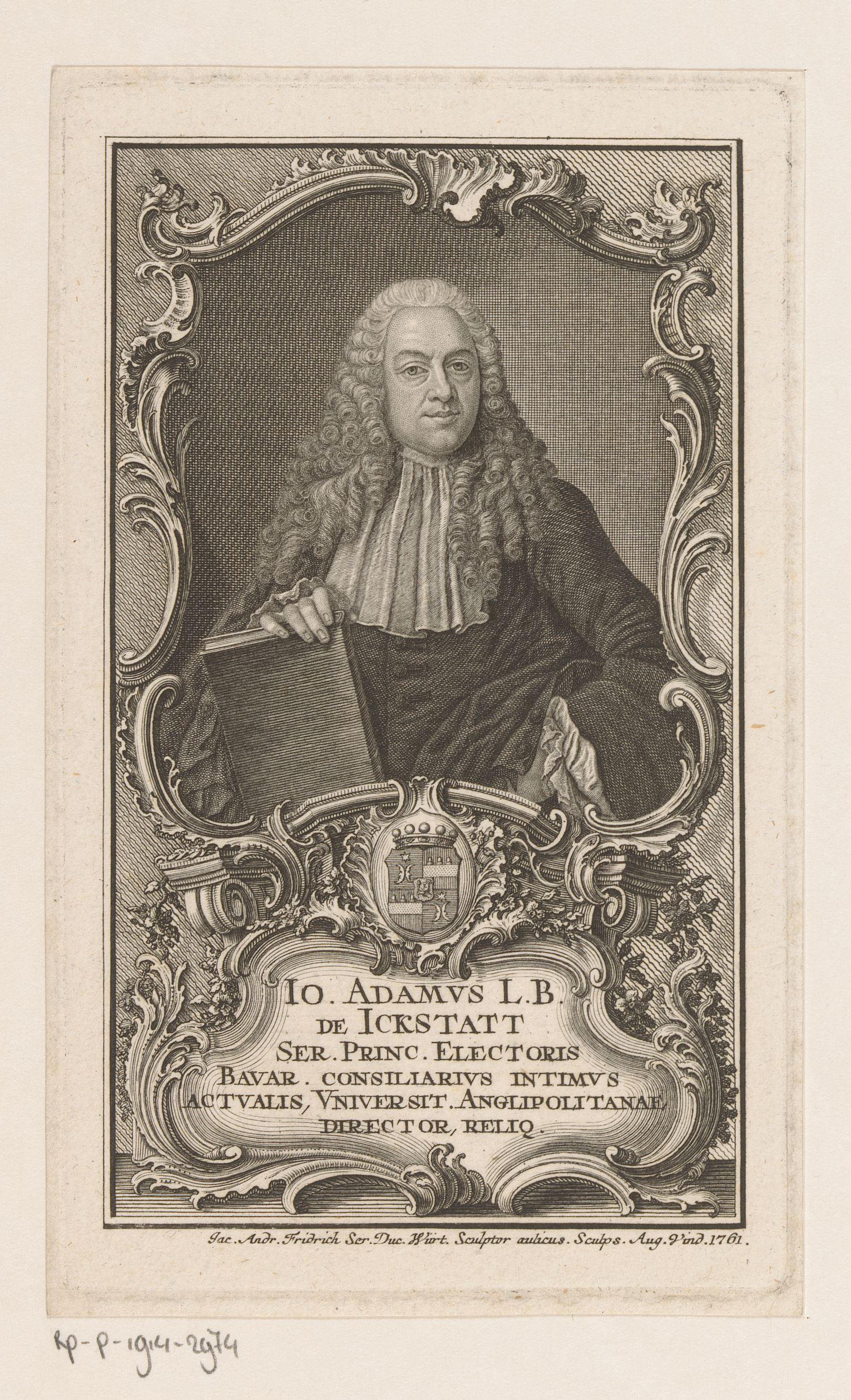 Portret van Johann Adam von Ickstatt