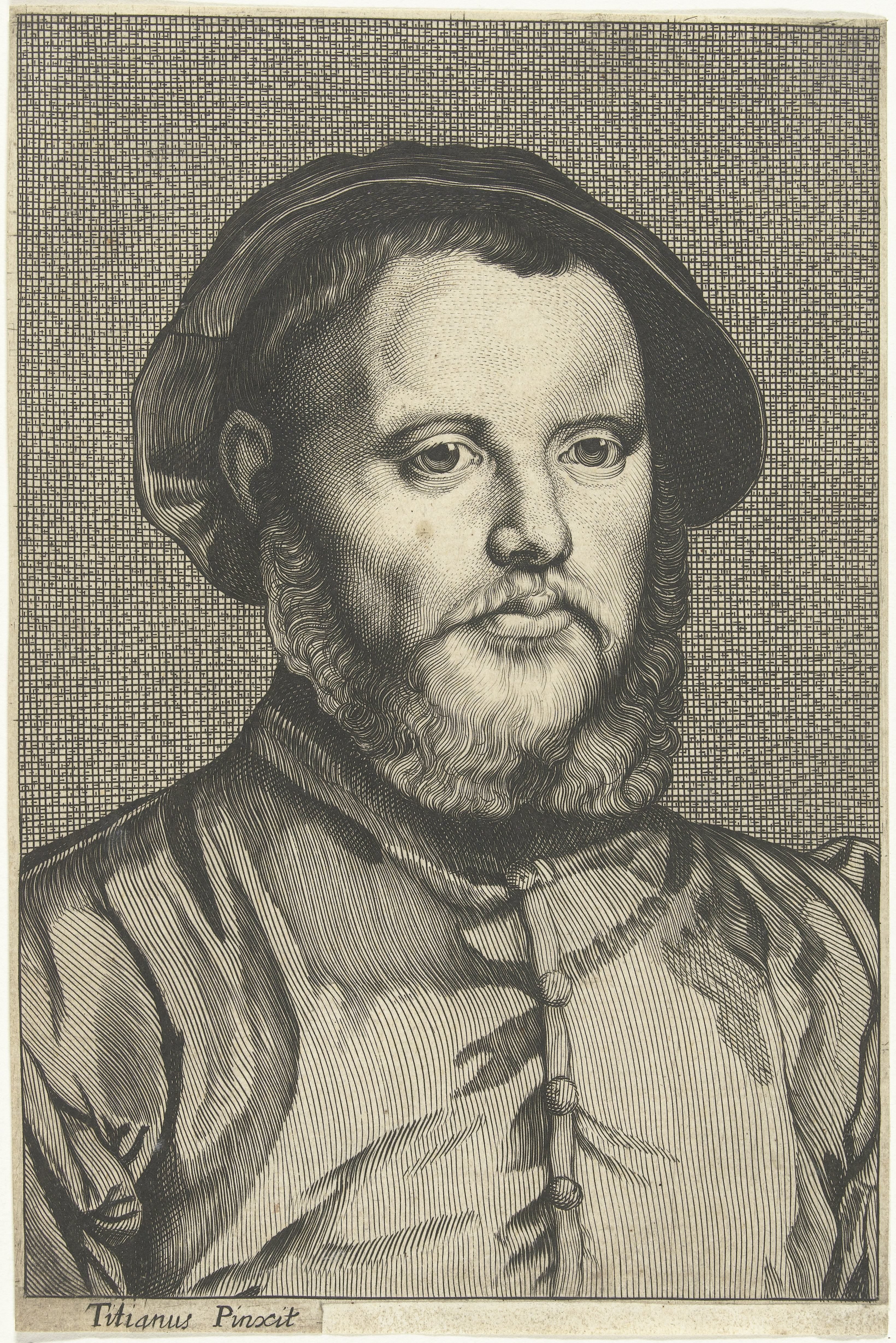 Portret van jonge man met baret