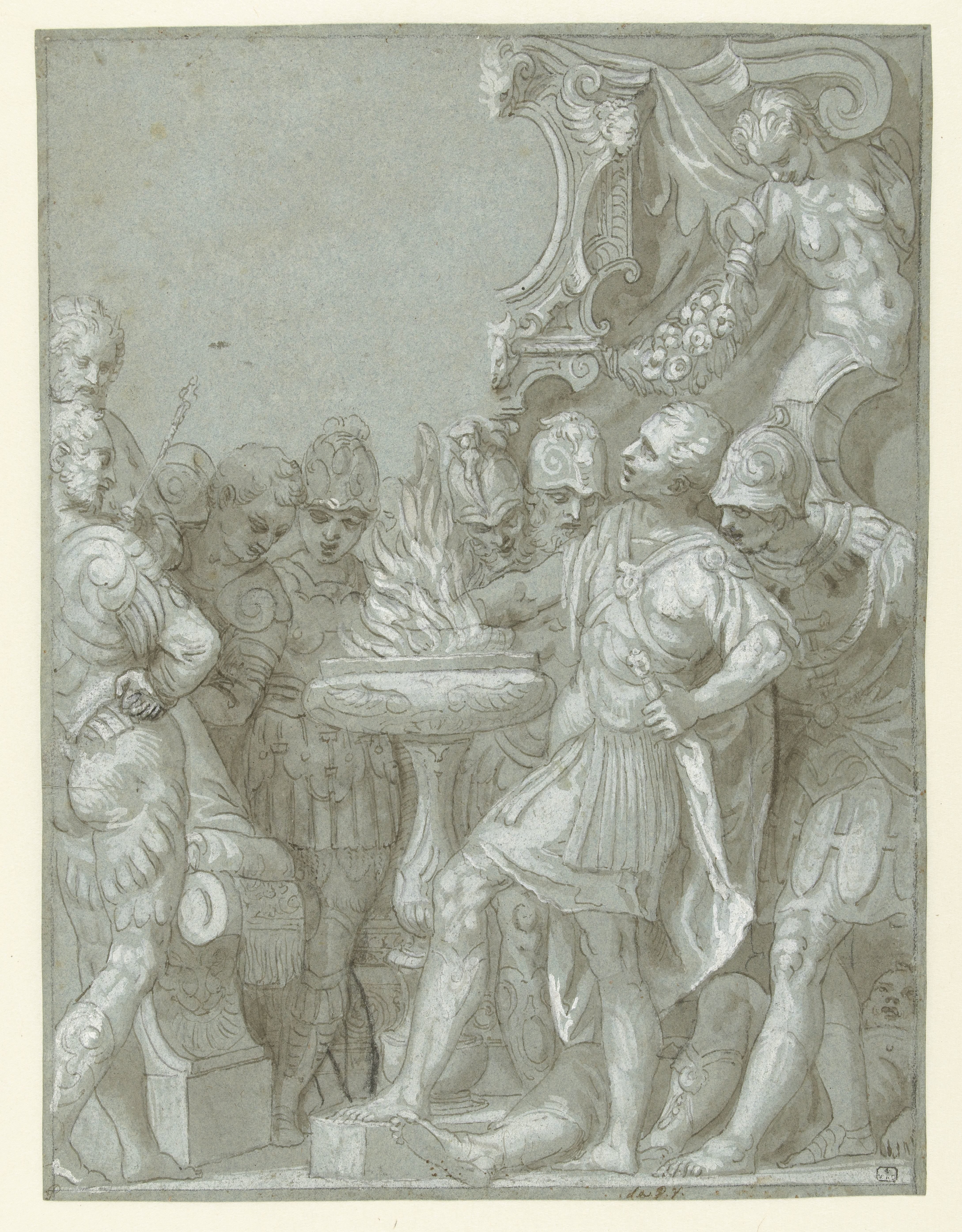 Mucius Scaevola voor Porsenna