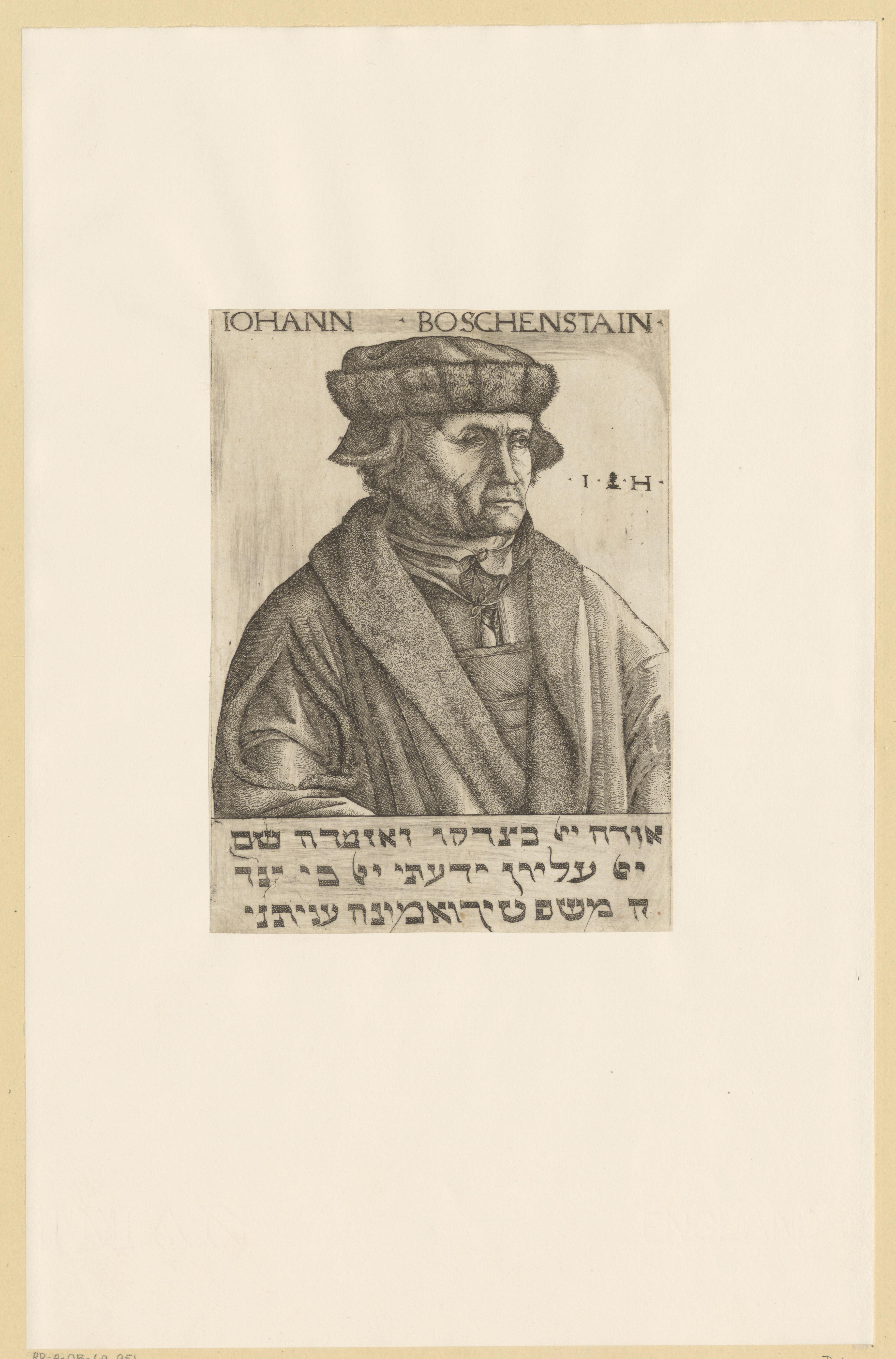 Portret van Johann Böschenstein