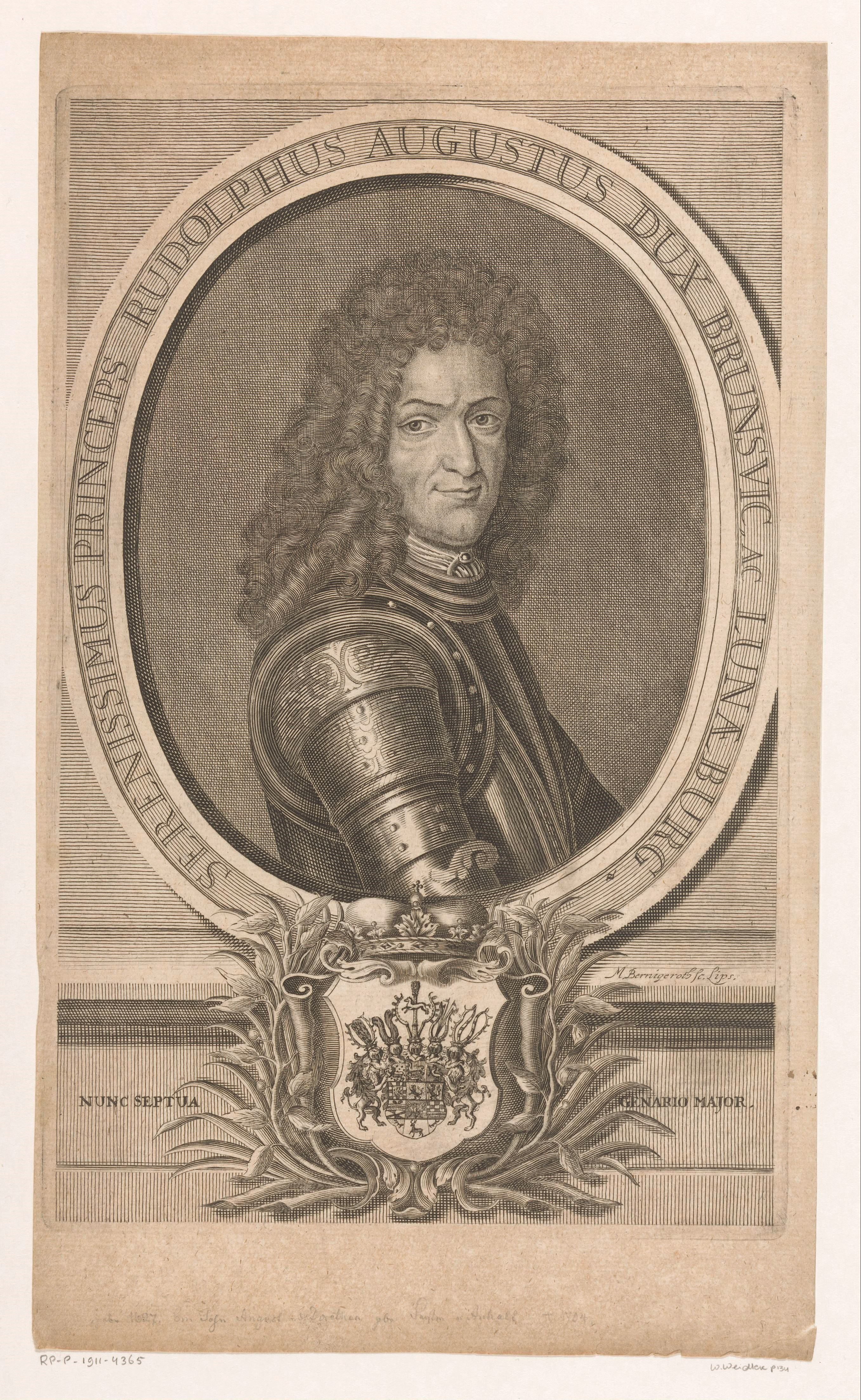Portret van Rudolf August von Braunschweig-Wolfenbüttel
