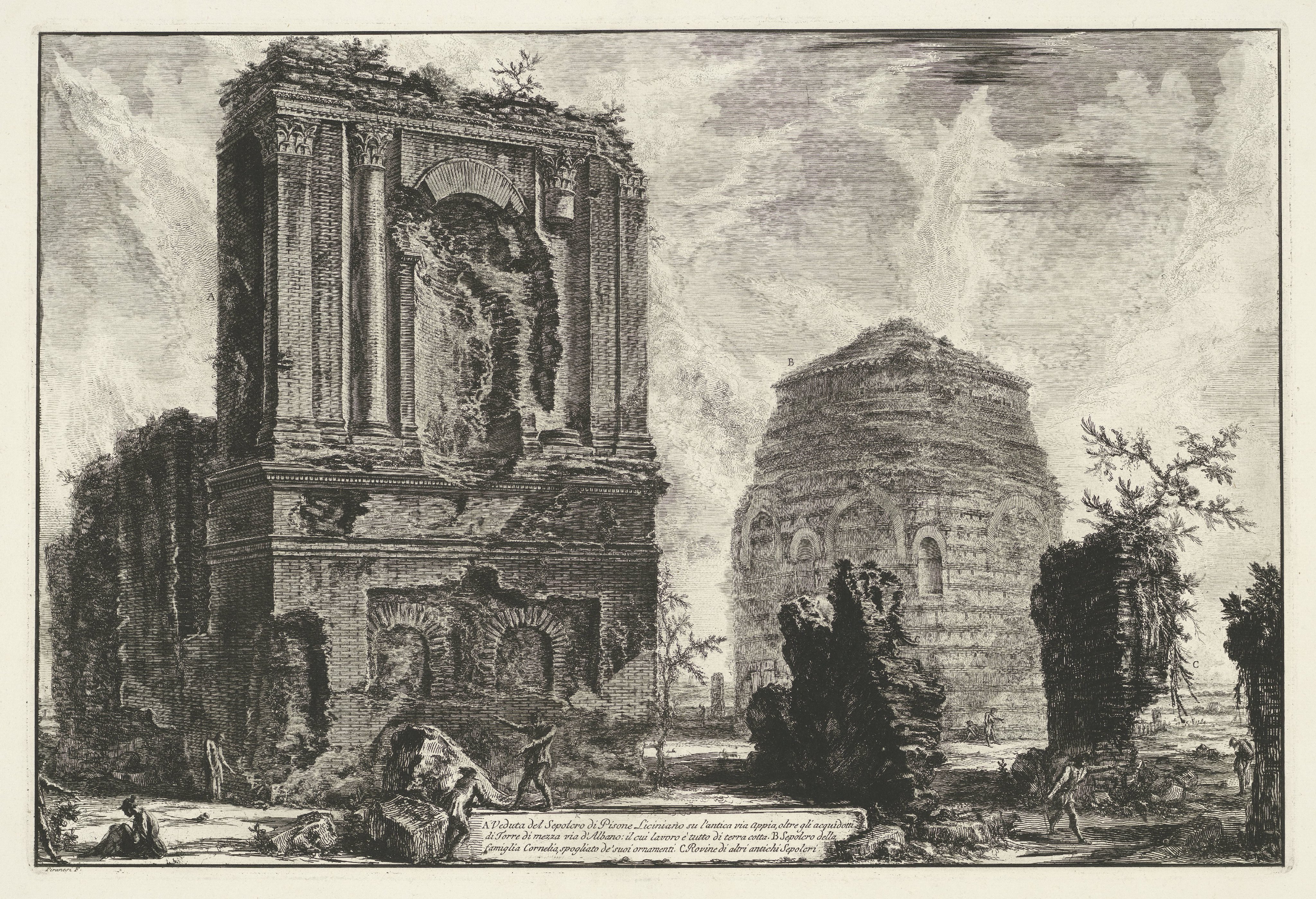 Tombes van Licinianus Piso en de Cornelius familie langs de Via Appia