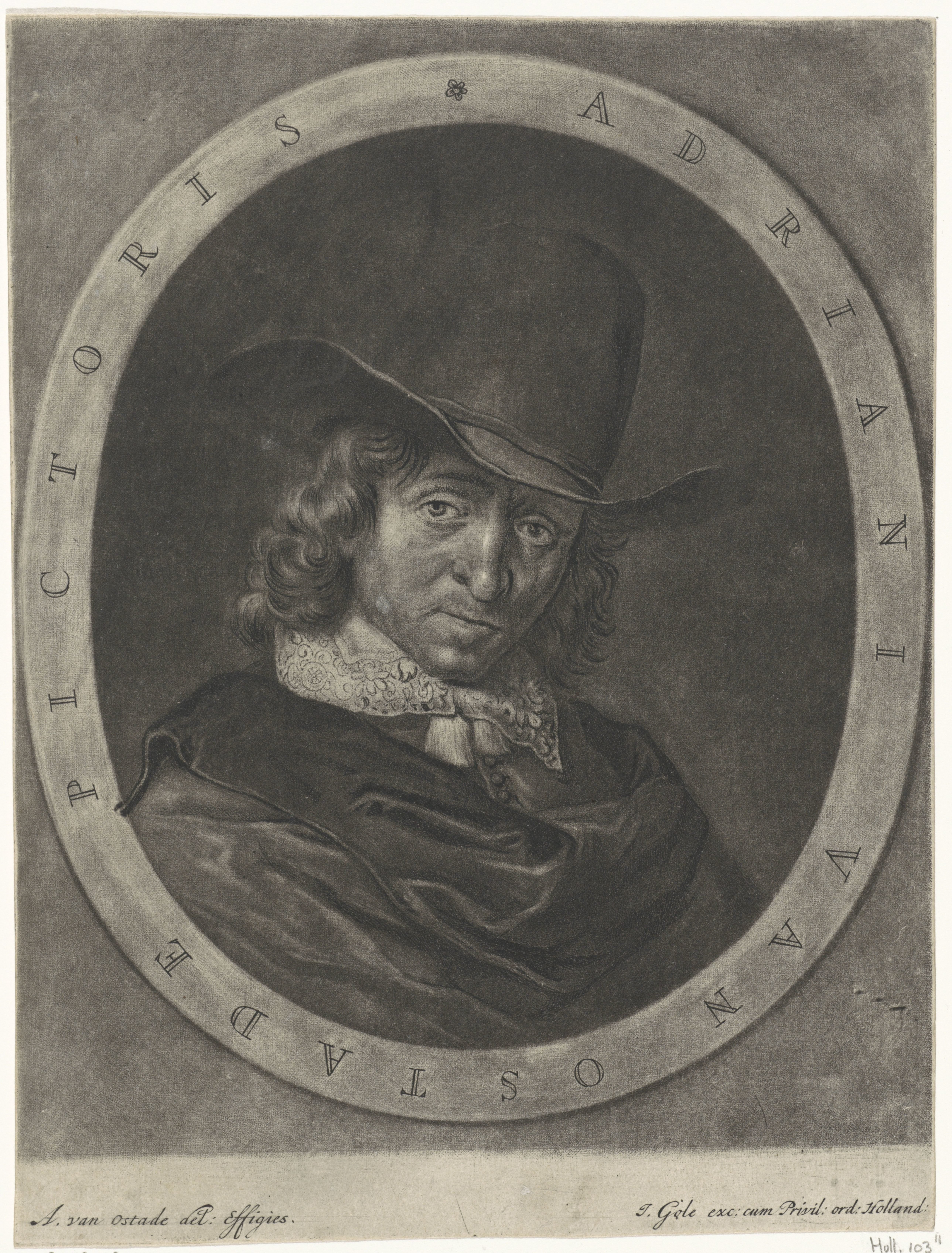Portret van Adriaen van Ostade