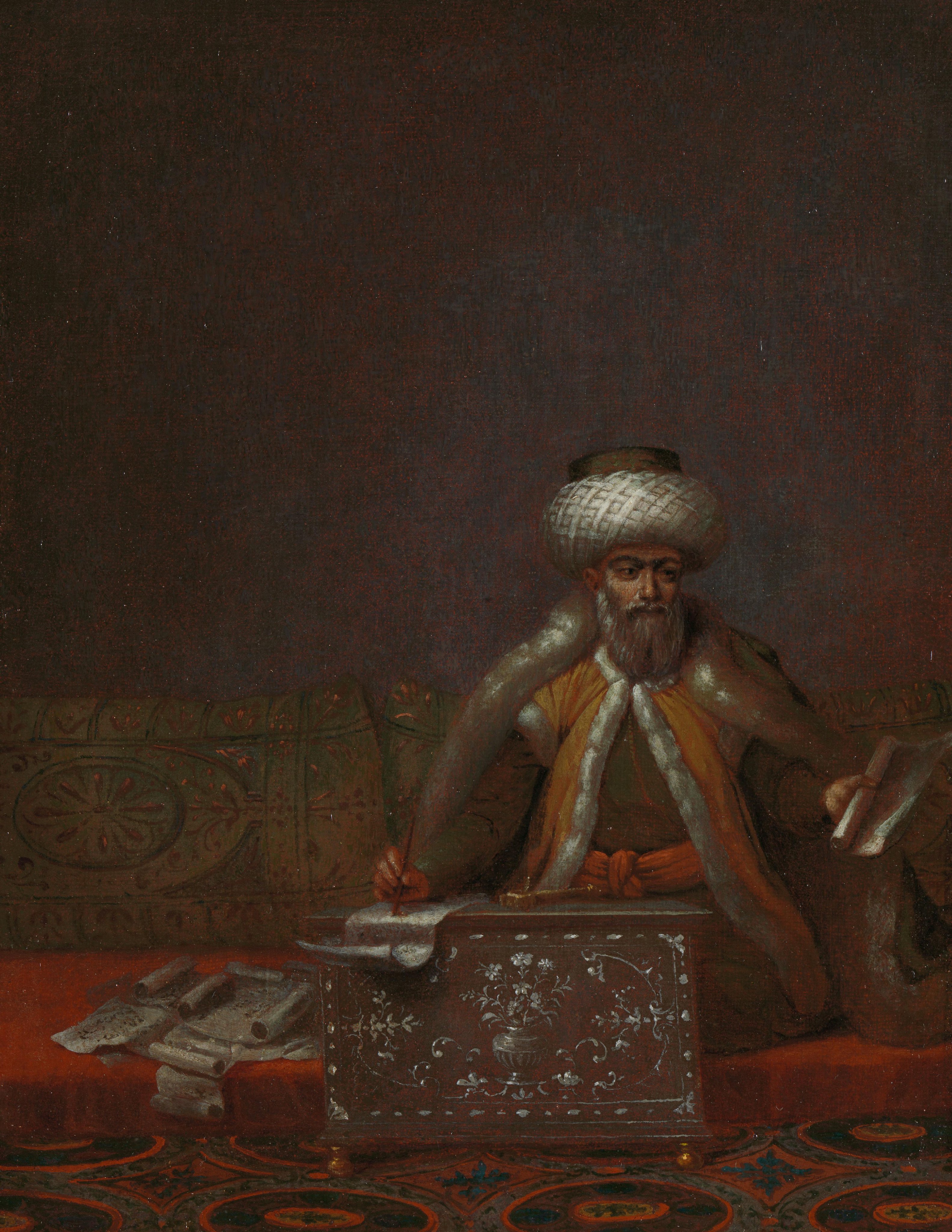 De reis effendi, hoofd van de kanselarij