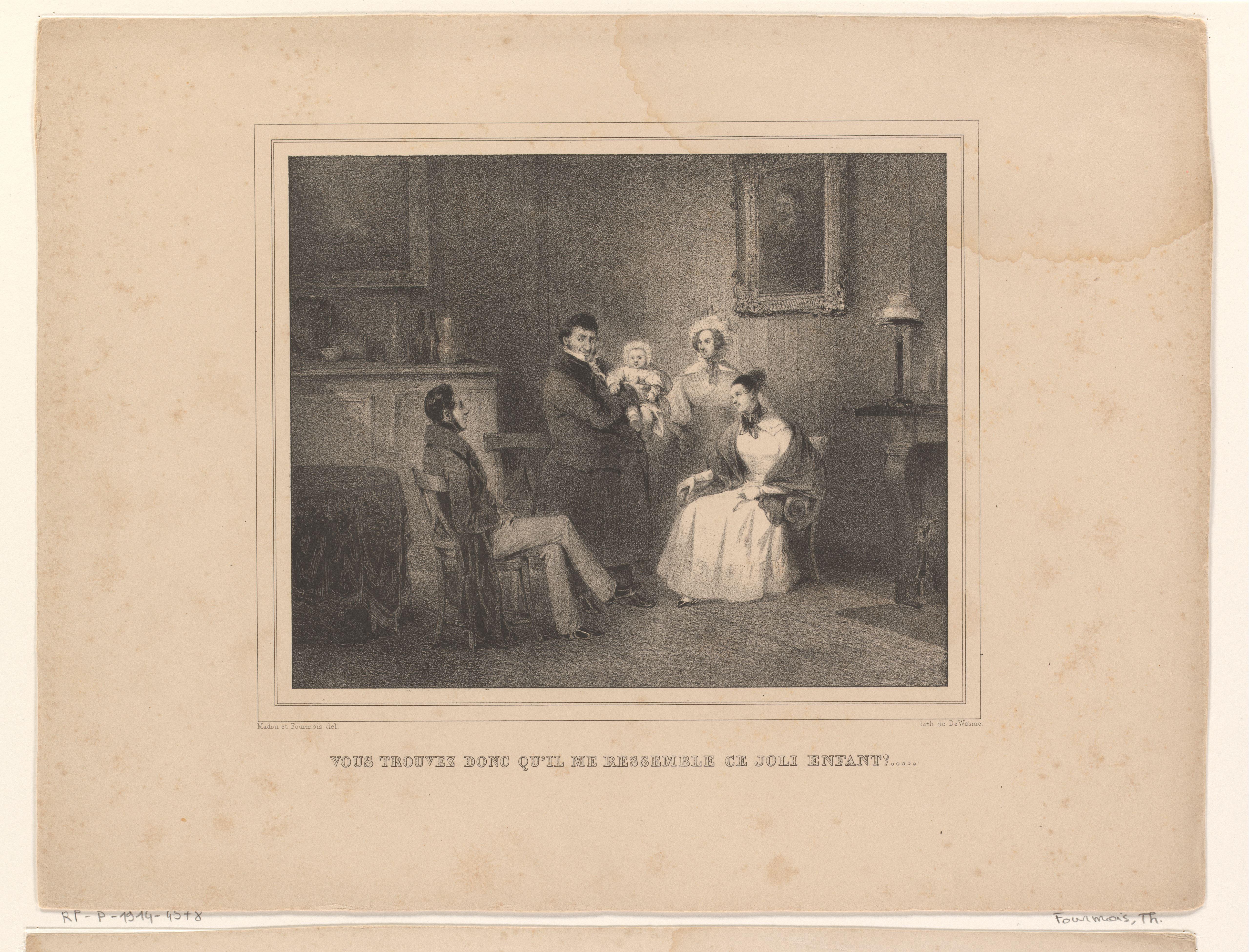 Familie gezeten in een interieur