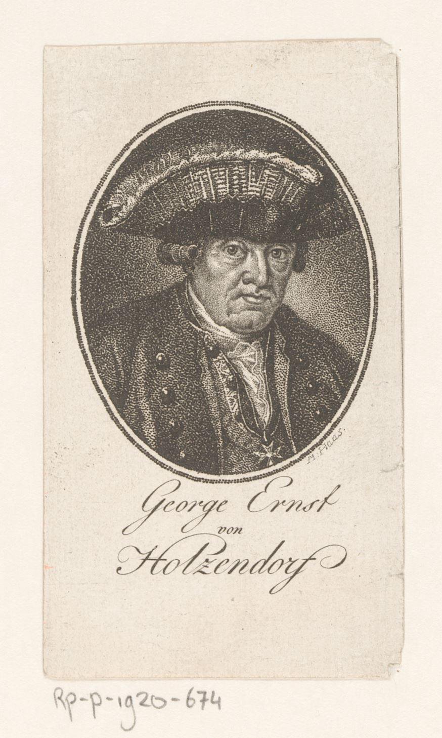 Portret van George Ernst von Holtzendorf