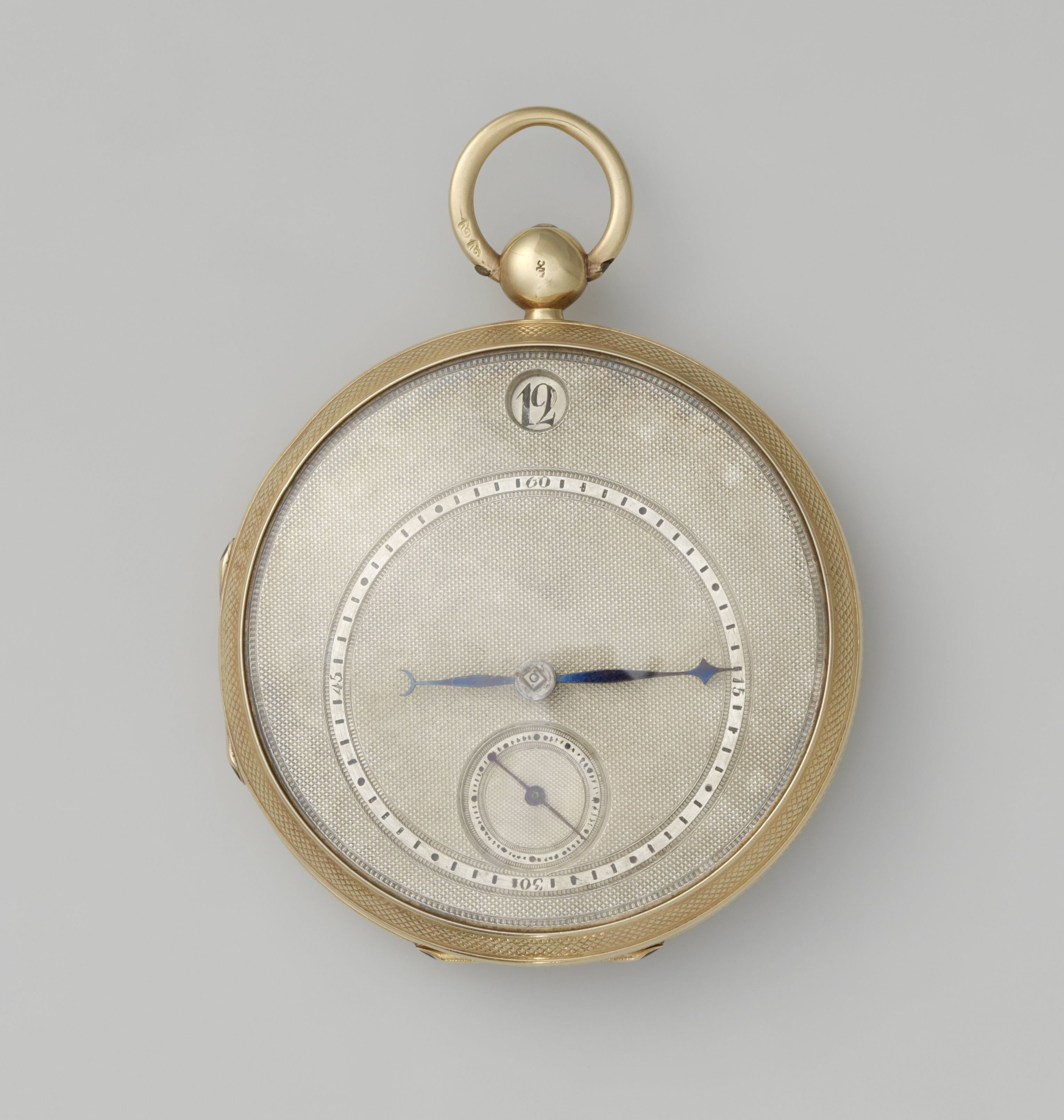 Horloge met uur, minuten en seconde-aanduiding