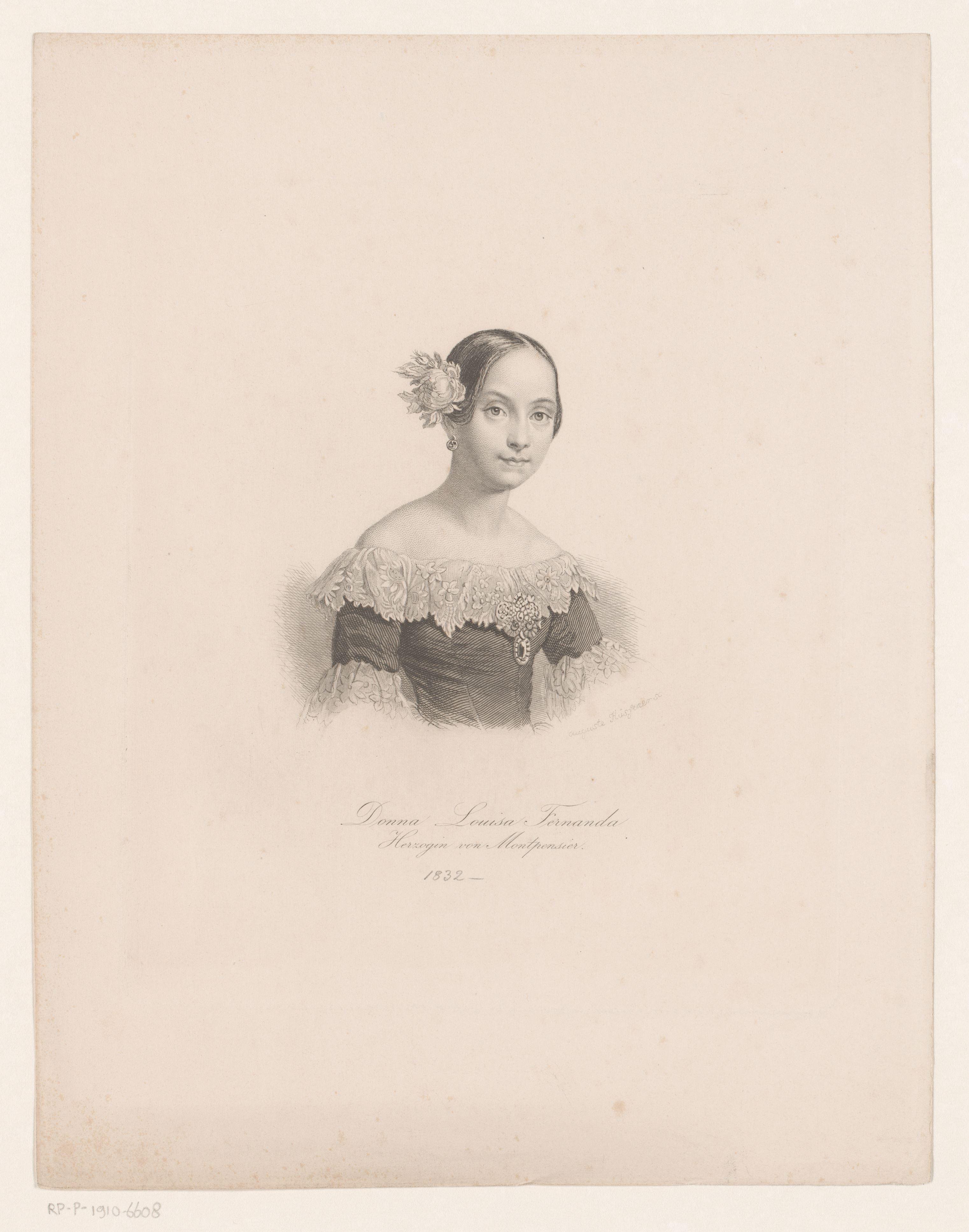 Portret van Anne Marie Louise d'Orléans